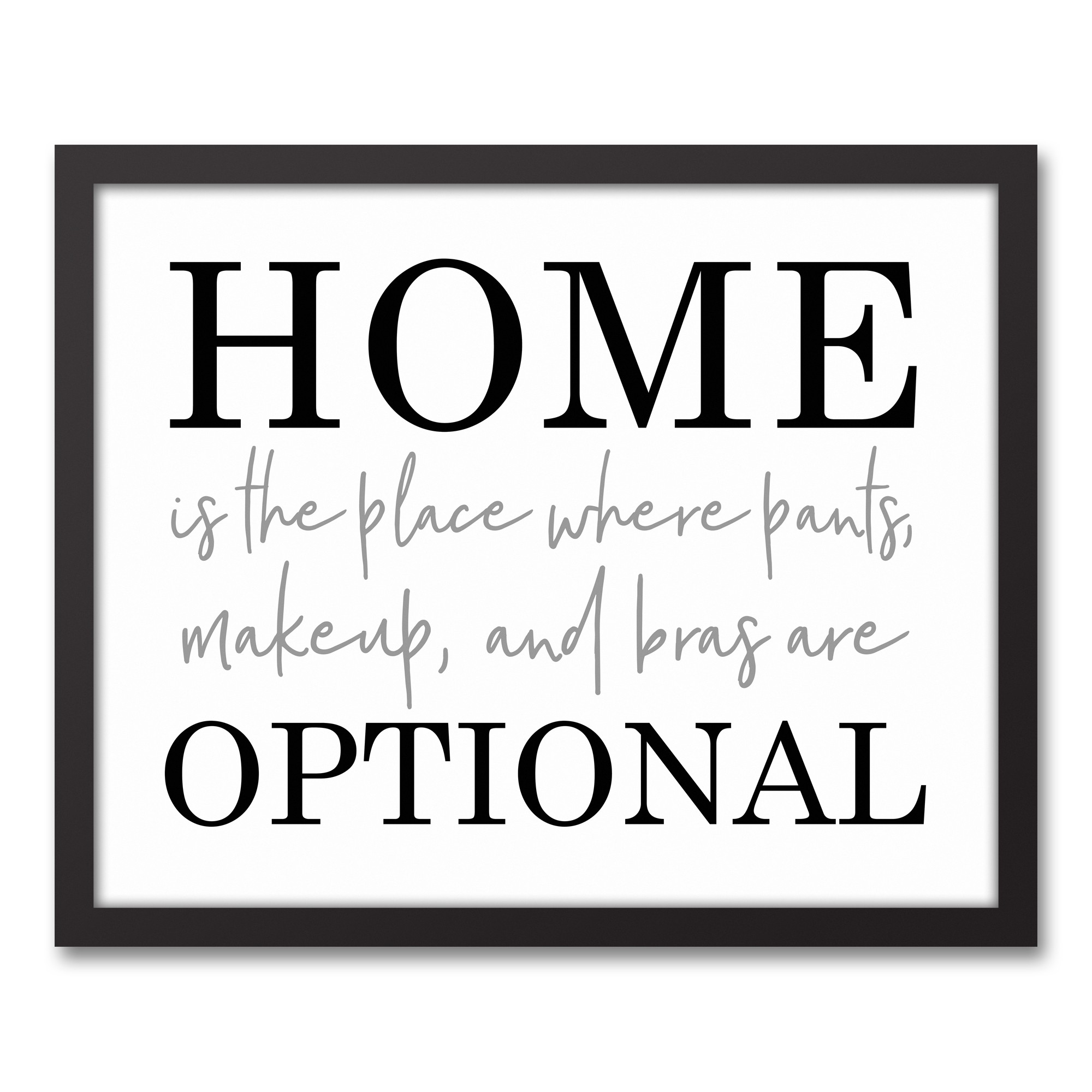 Home Is The Place 16x20 Black Framed Canvas
