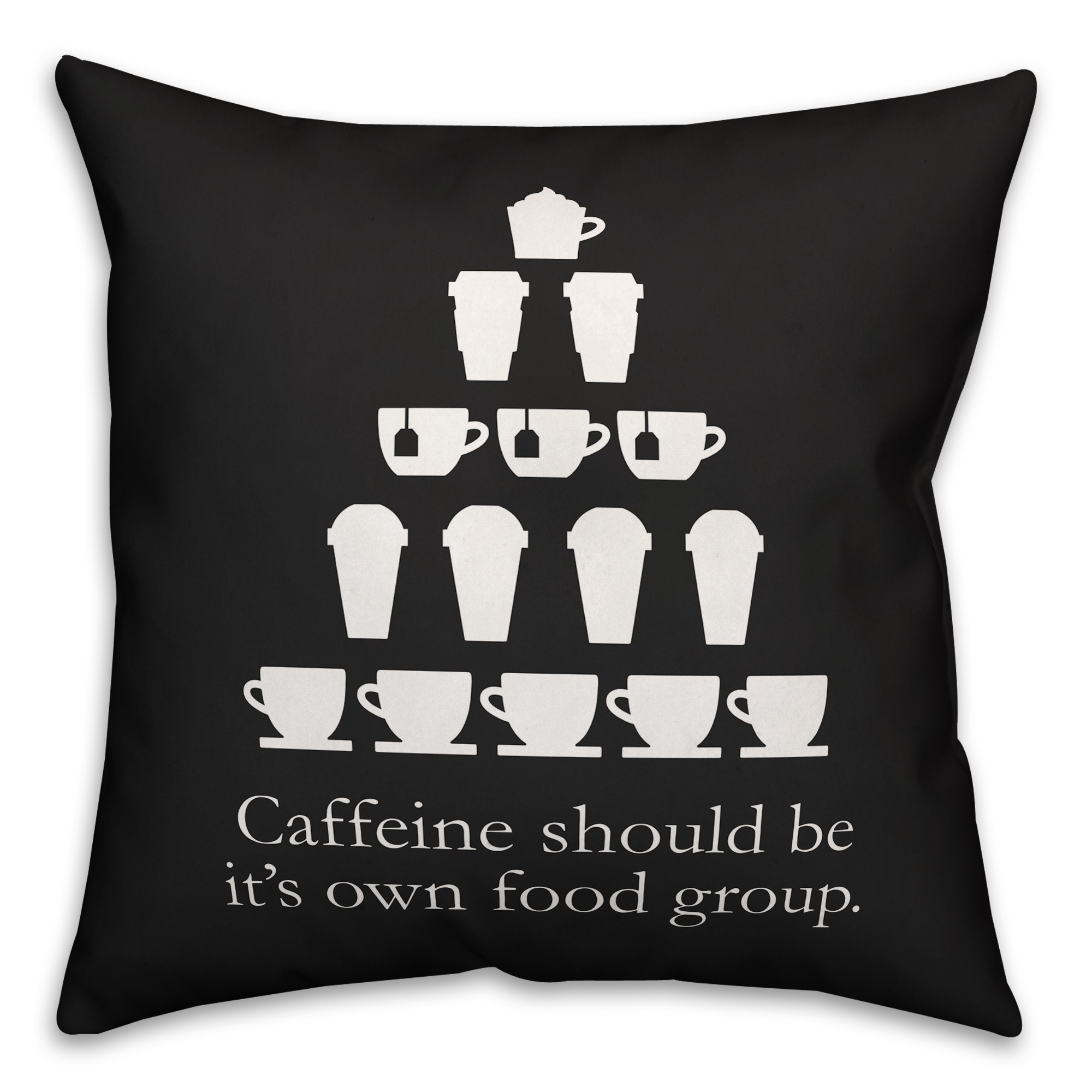Caffeine Should Be It's Own Food Group 18x18 Spun Poly Pillow