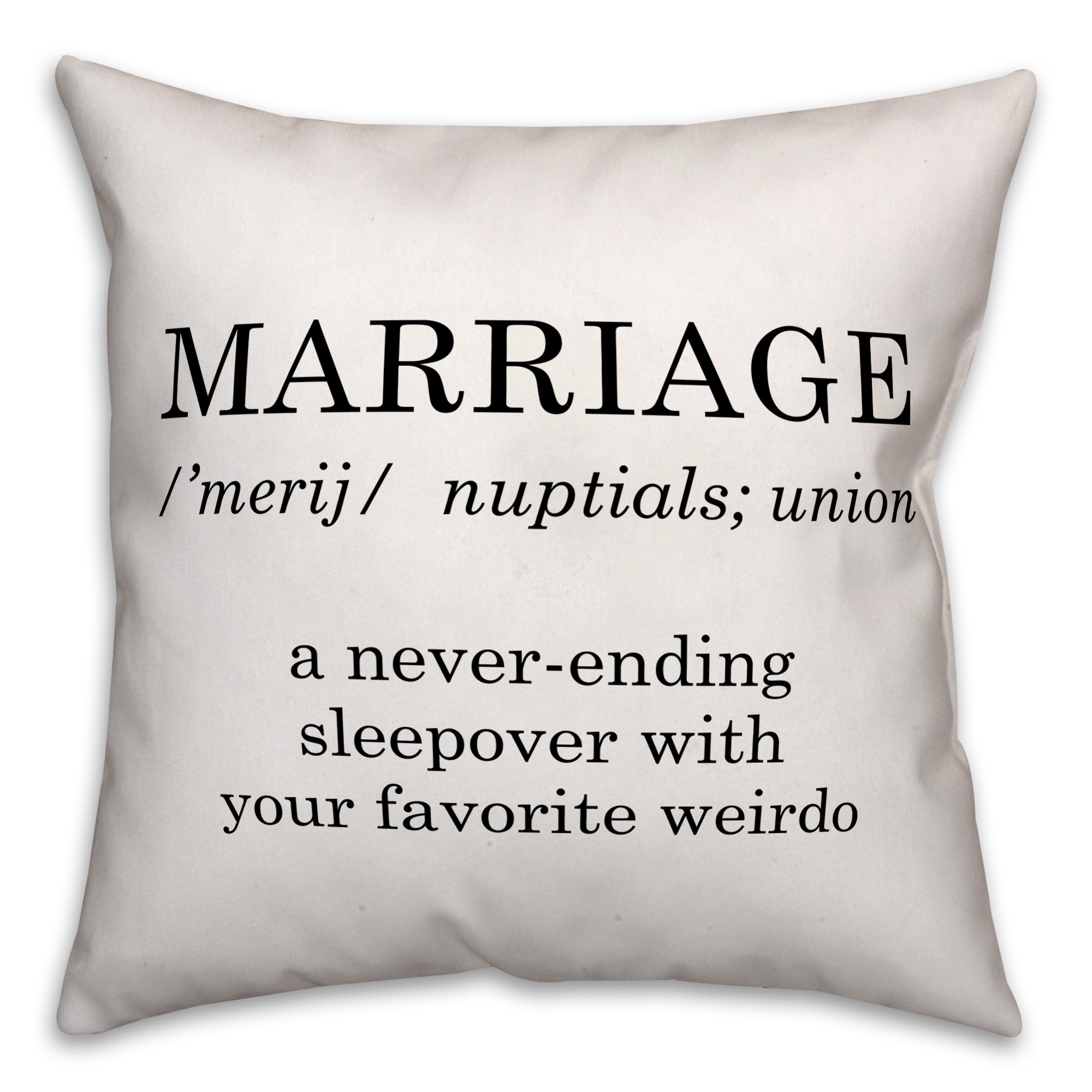 Marriage Definition 18x18 Spun Poly Pillow