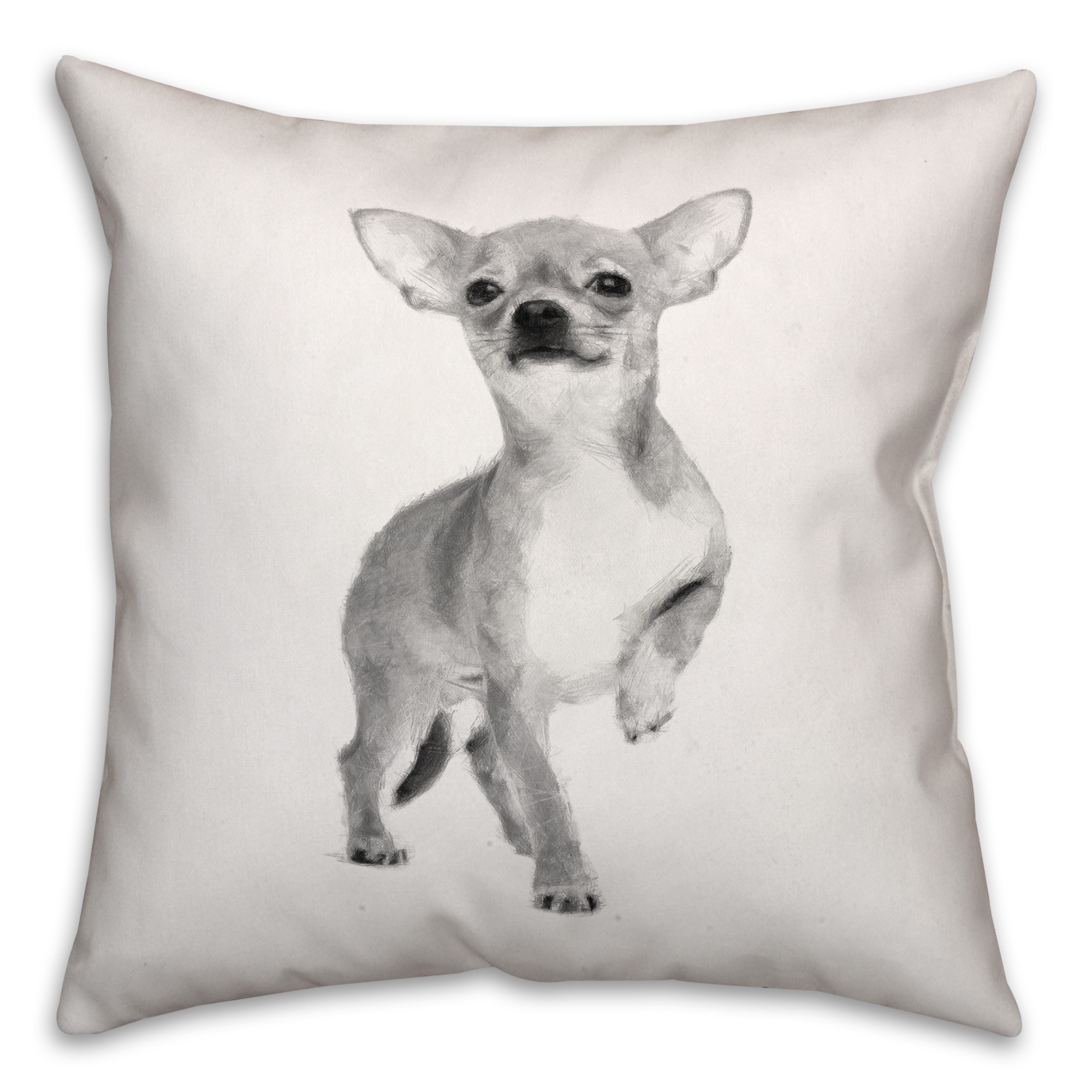 Chihuauhua Sketch 18x18 Poly Twill Pillow