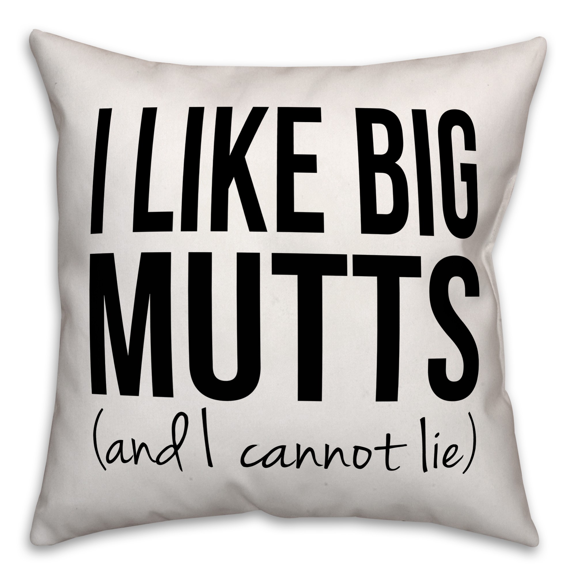 I Like Big Mutts And I Cannot Lie 18x18 Poly Twill Pillow