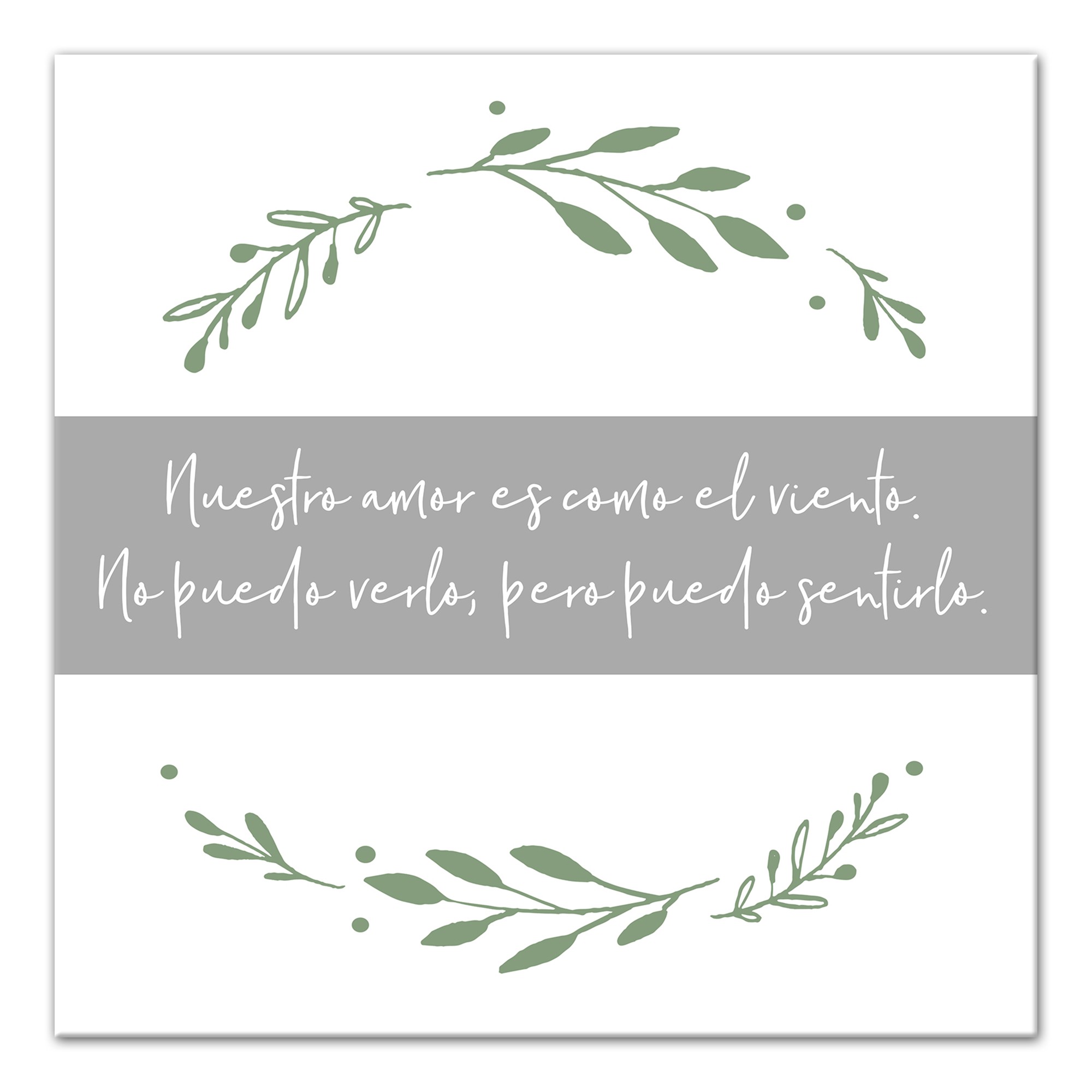 Nuestro Amor Es Como El Viento  12x12 Canvas Wall Art