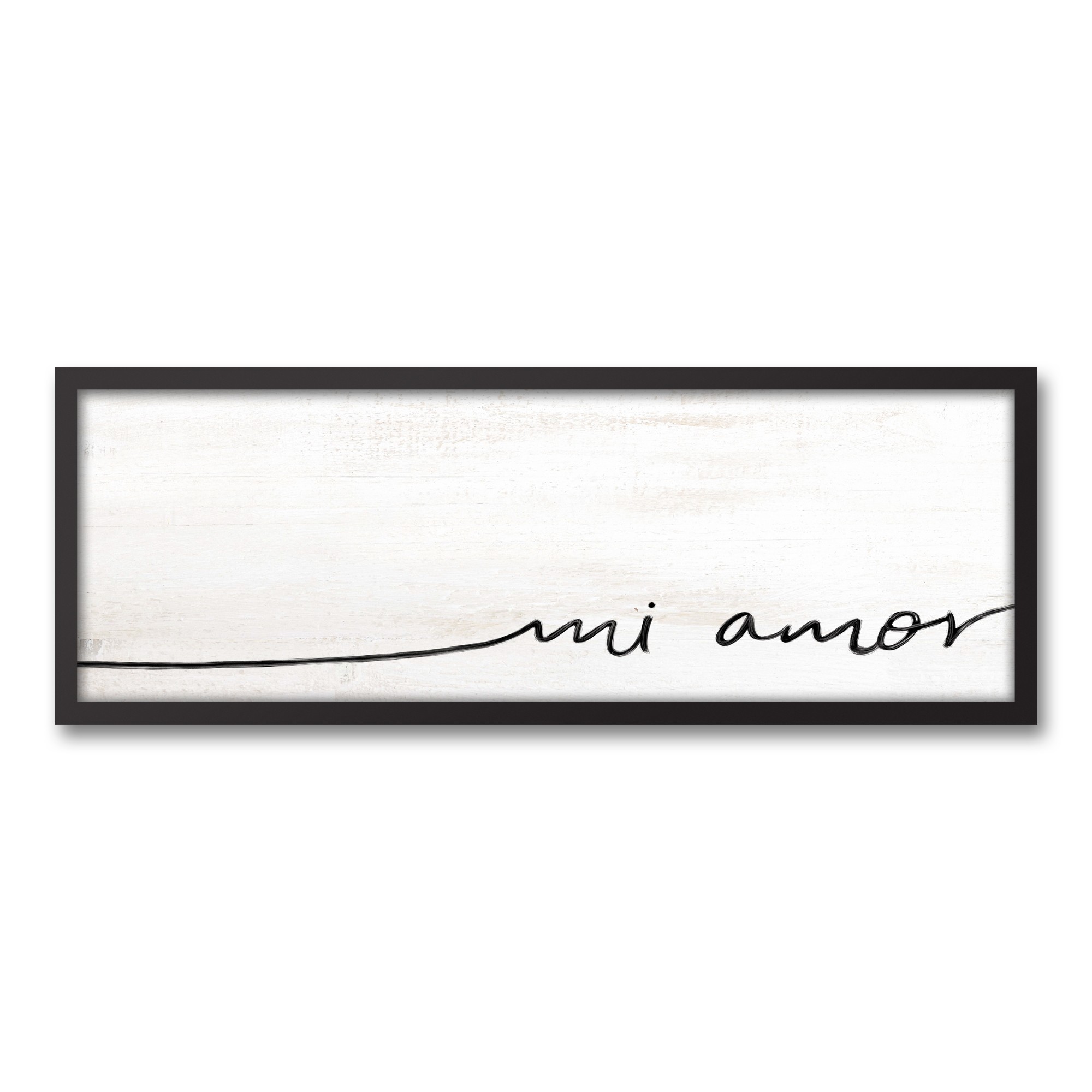Mi Amor 12x36 Black Framed Canvas