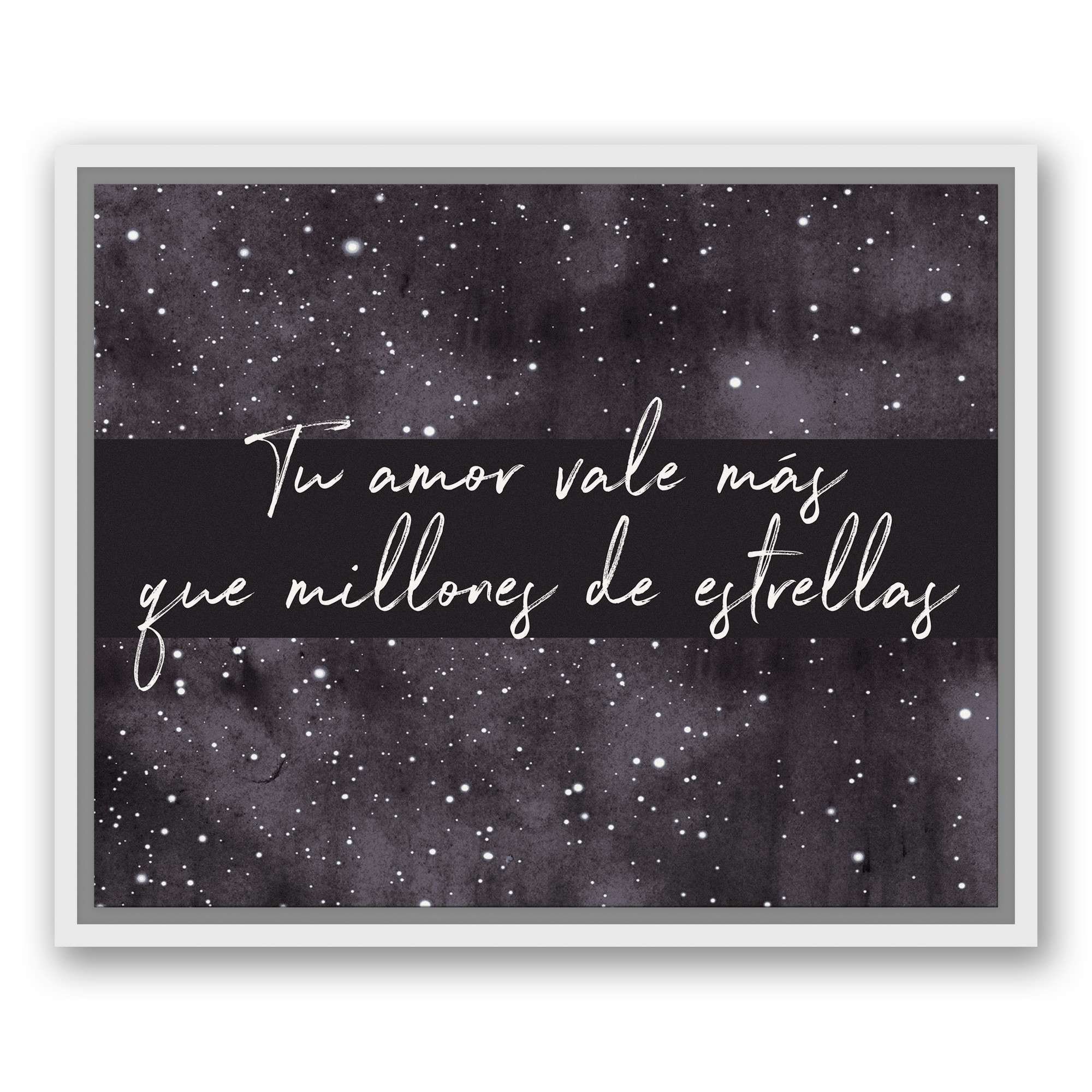 Tu Amor Vale Más Que Millones De Estrellas 16x20 White Floating Framed Canvas