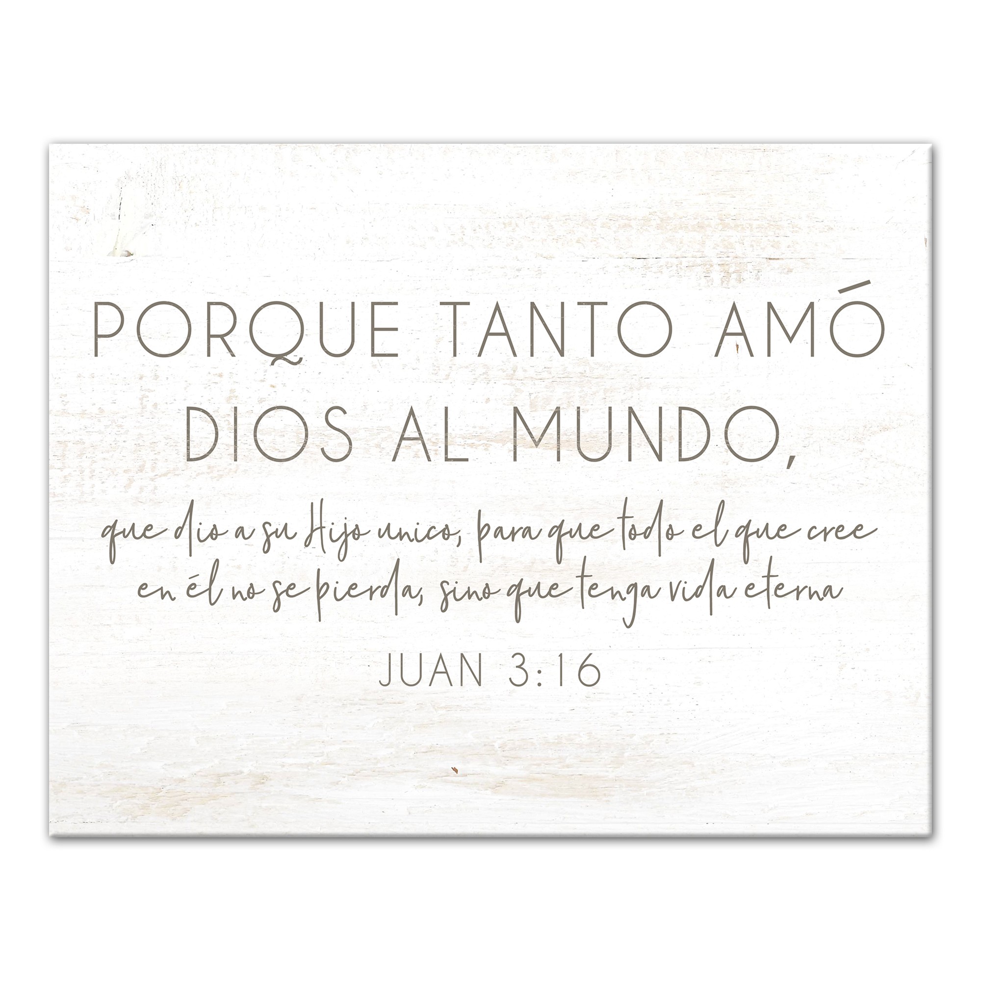 Porque Tanto Amó Dios Al Mundo 11x14 Canvas Wall Art