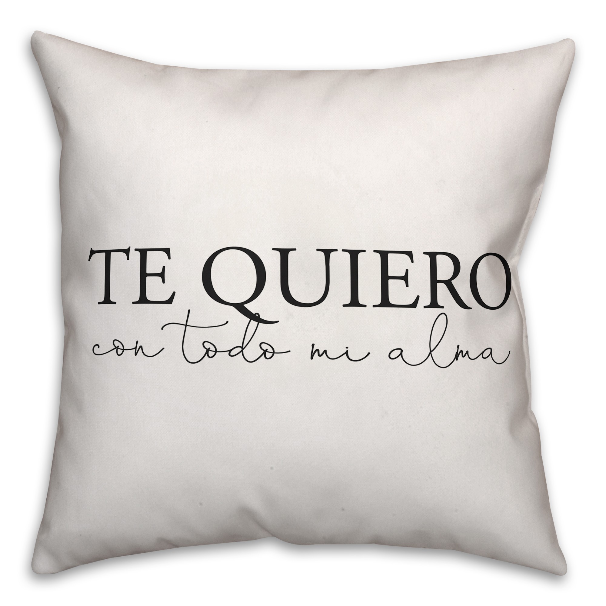 Te Quiero 18x18 Spun Poly Pillow
