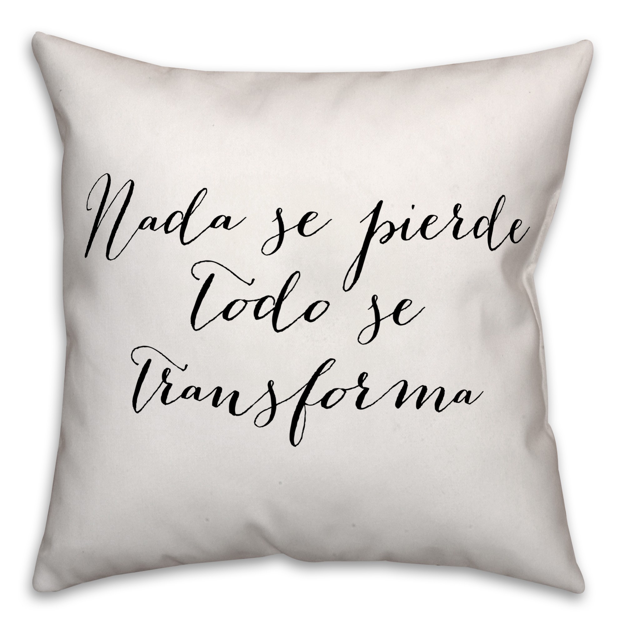 Nada Se Pierde Todo Se Transforma 18x18 Spun Poly Pillow