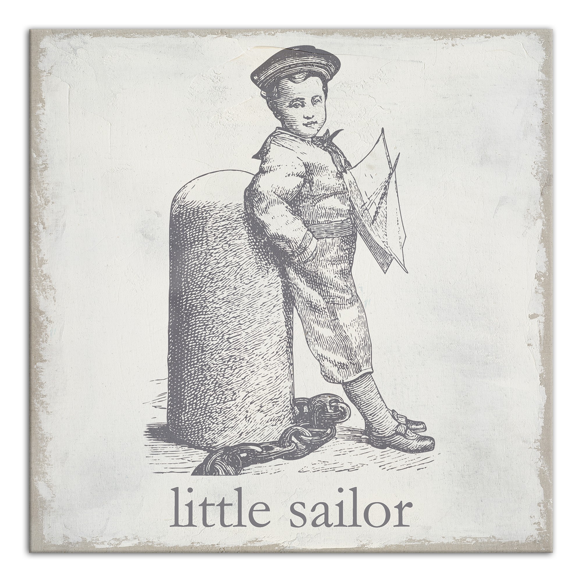 Little Sailor Boy 12x12 Canvas Wall Art