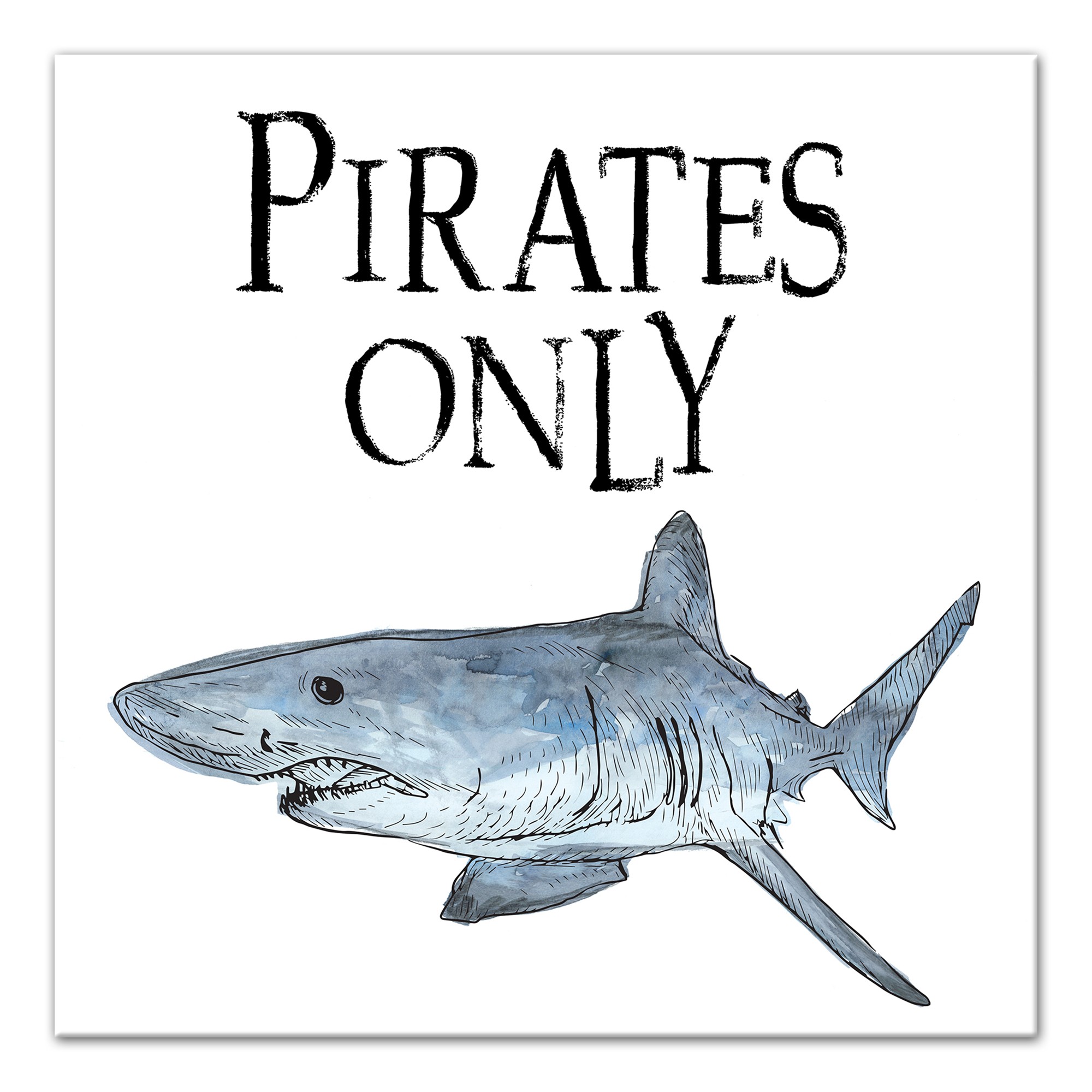 Pirates Only 12x12 Canvas Wall Art