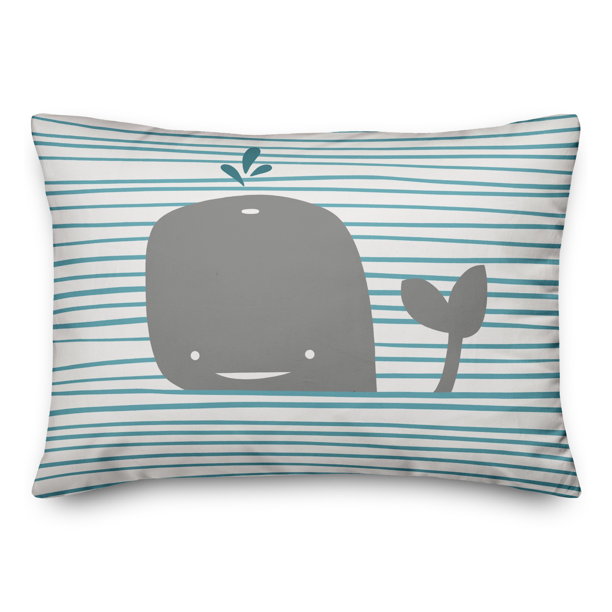Little Gray Whale 14x20 Spun Poly Pillow