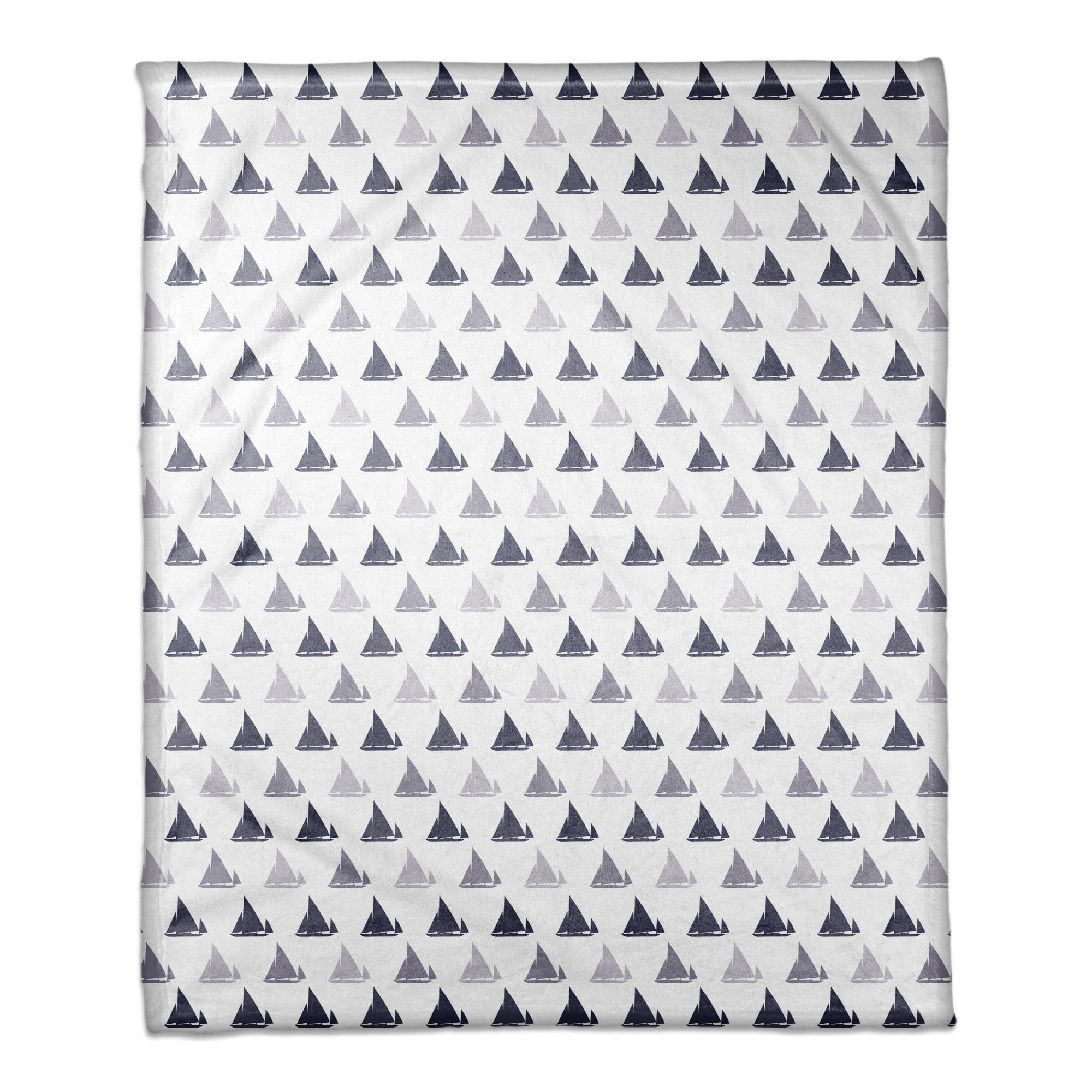 Blue Boats Pattern 30x40 Coral Fleece Blanket