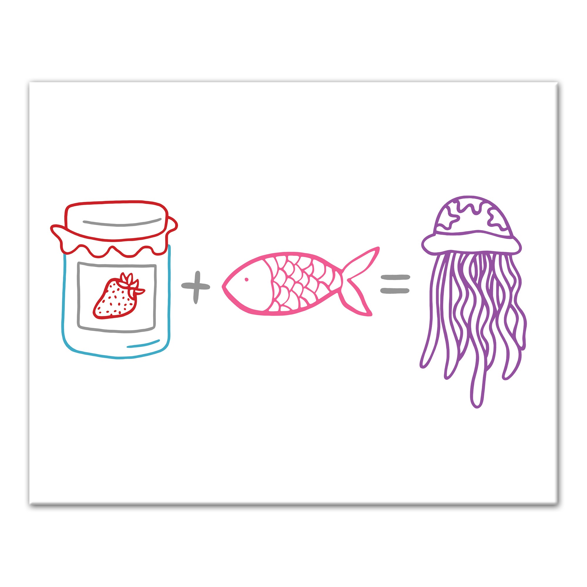 Jellyfish Equation 16x20 Canvas Wall Art