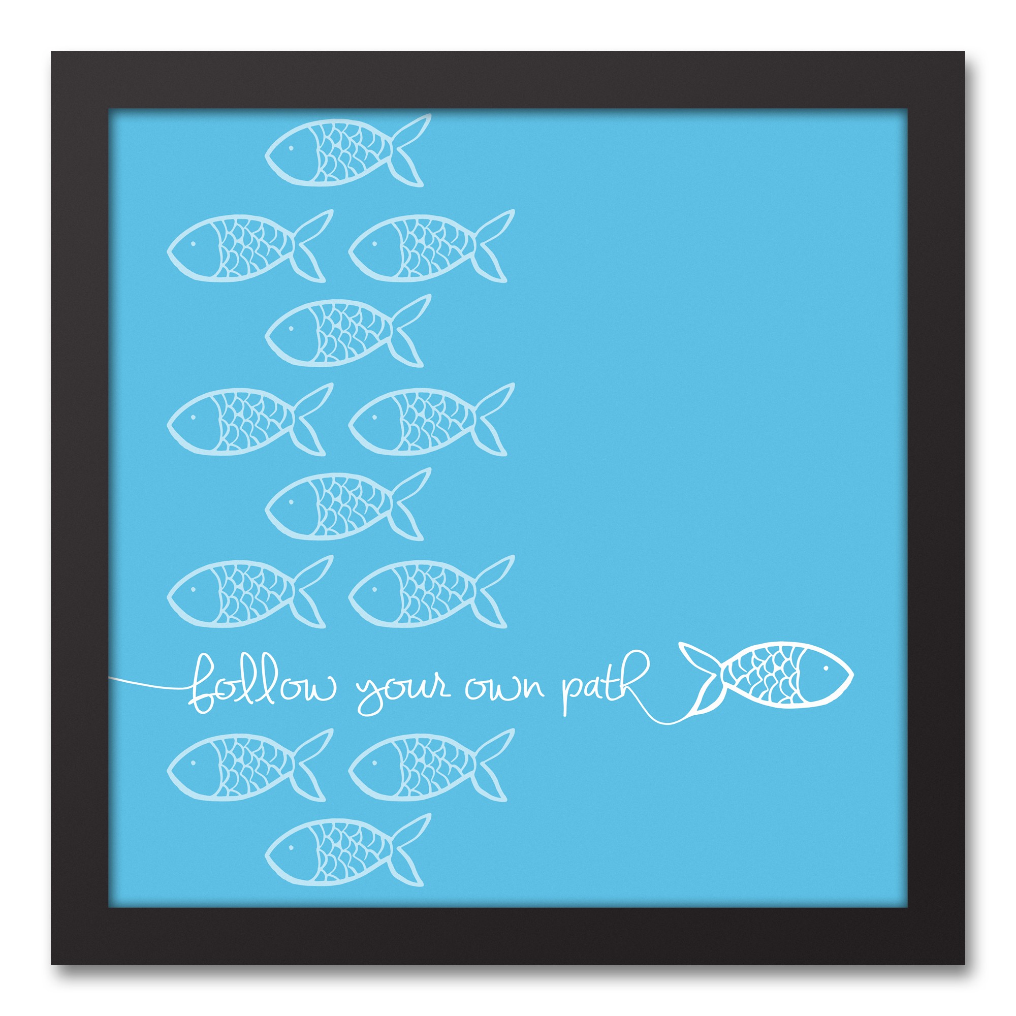 Follow Your own Path 12x12 Black Framed Canvas