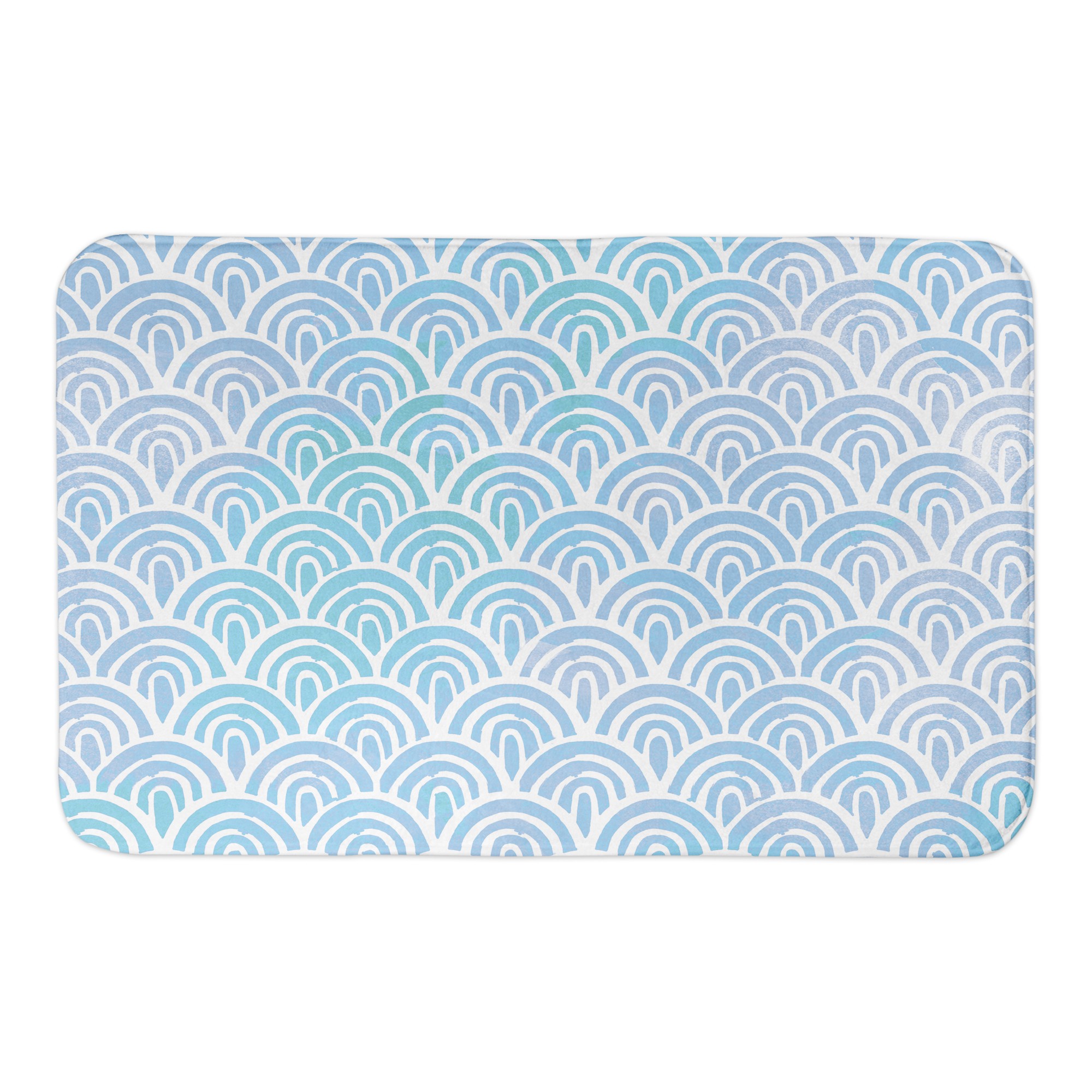 Blue Wave Pattern 34x21 Bath Mat