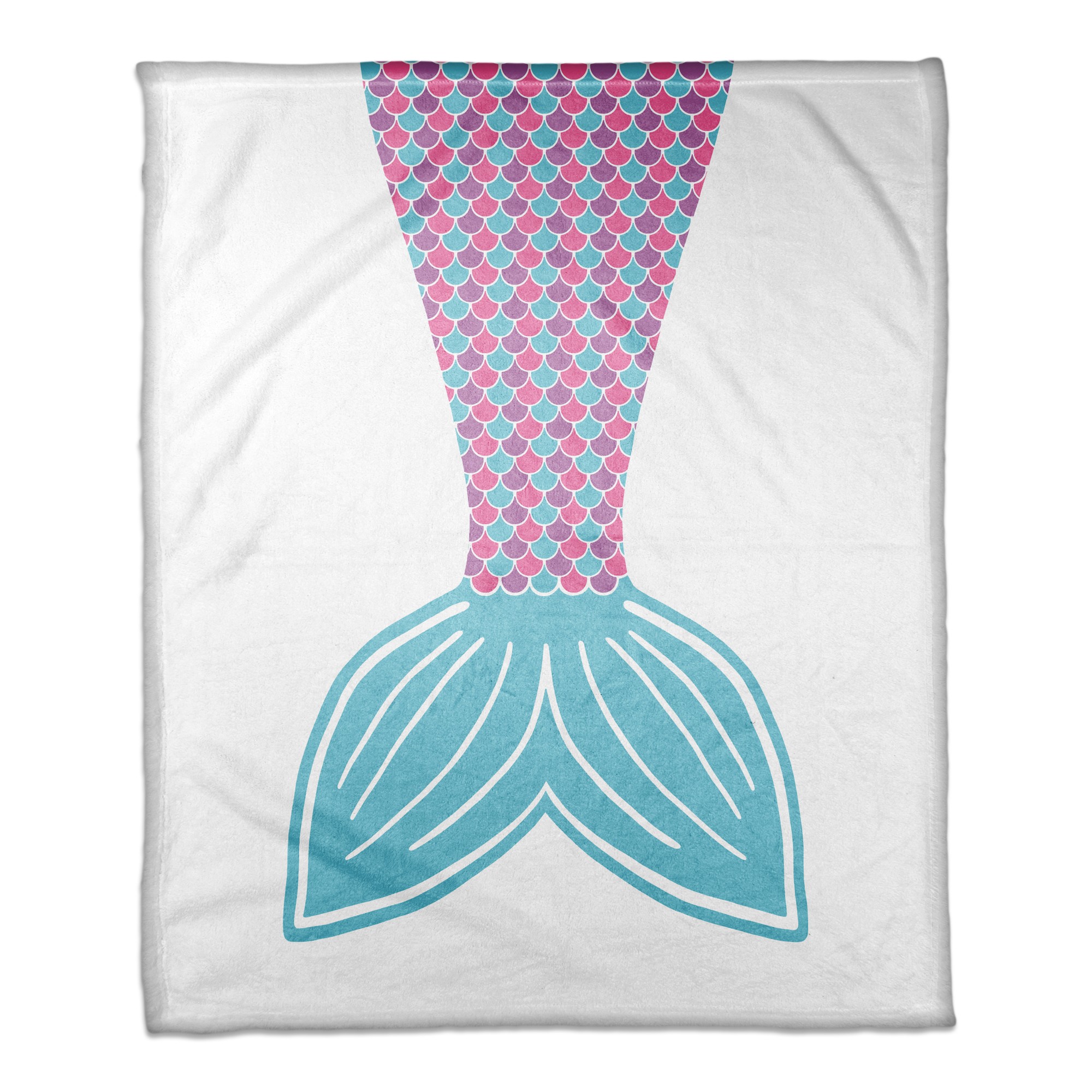 Mermaid Tail 50x60 Coral Fleece Blanket