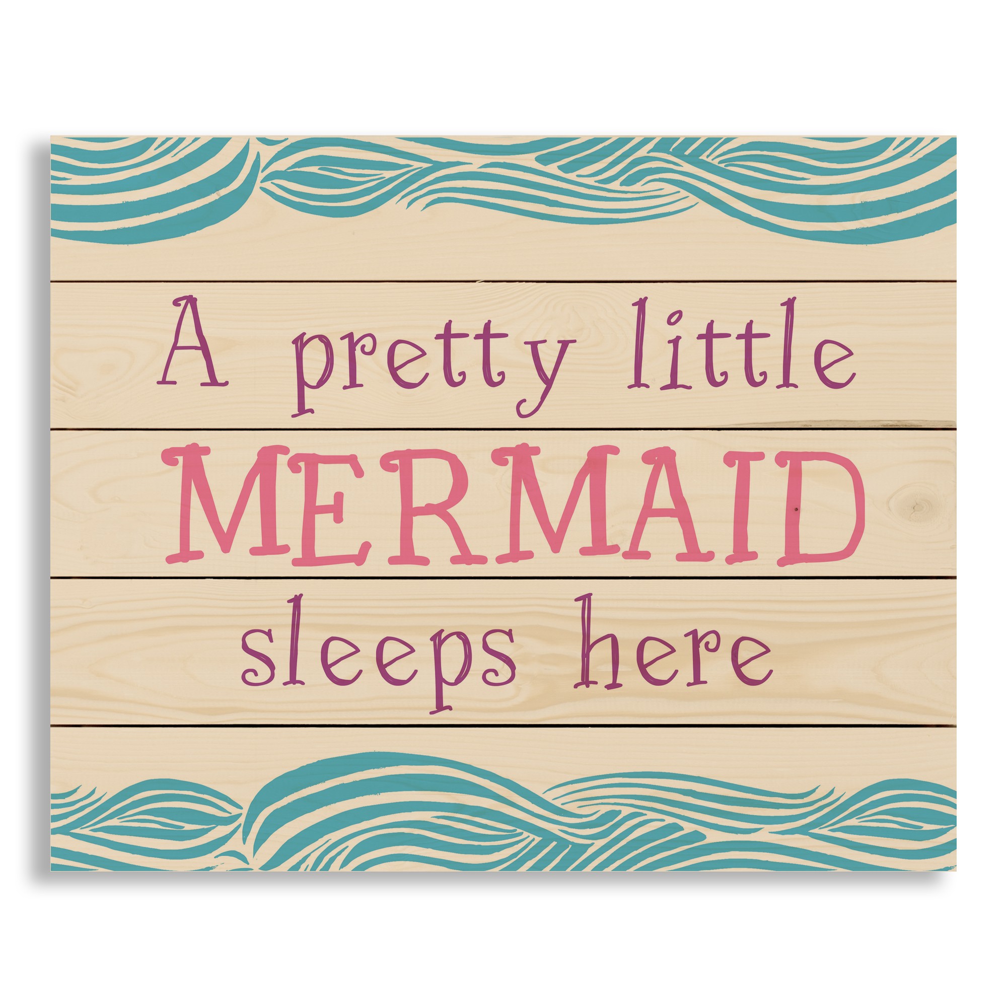 A Very Pretty Mermaid Sleeps Here 22x18 Pallet Wood Art
