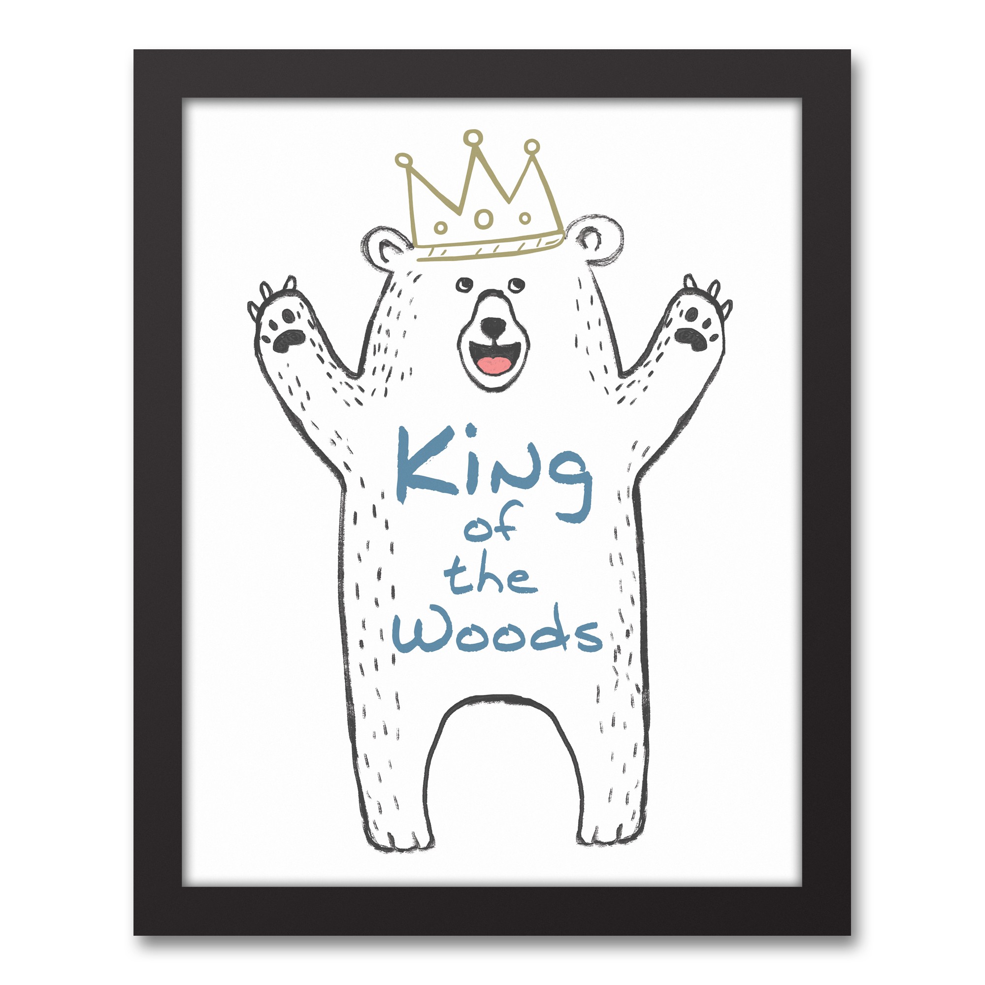 King Of The Woods 11x14 Black Framed Canvas