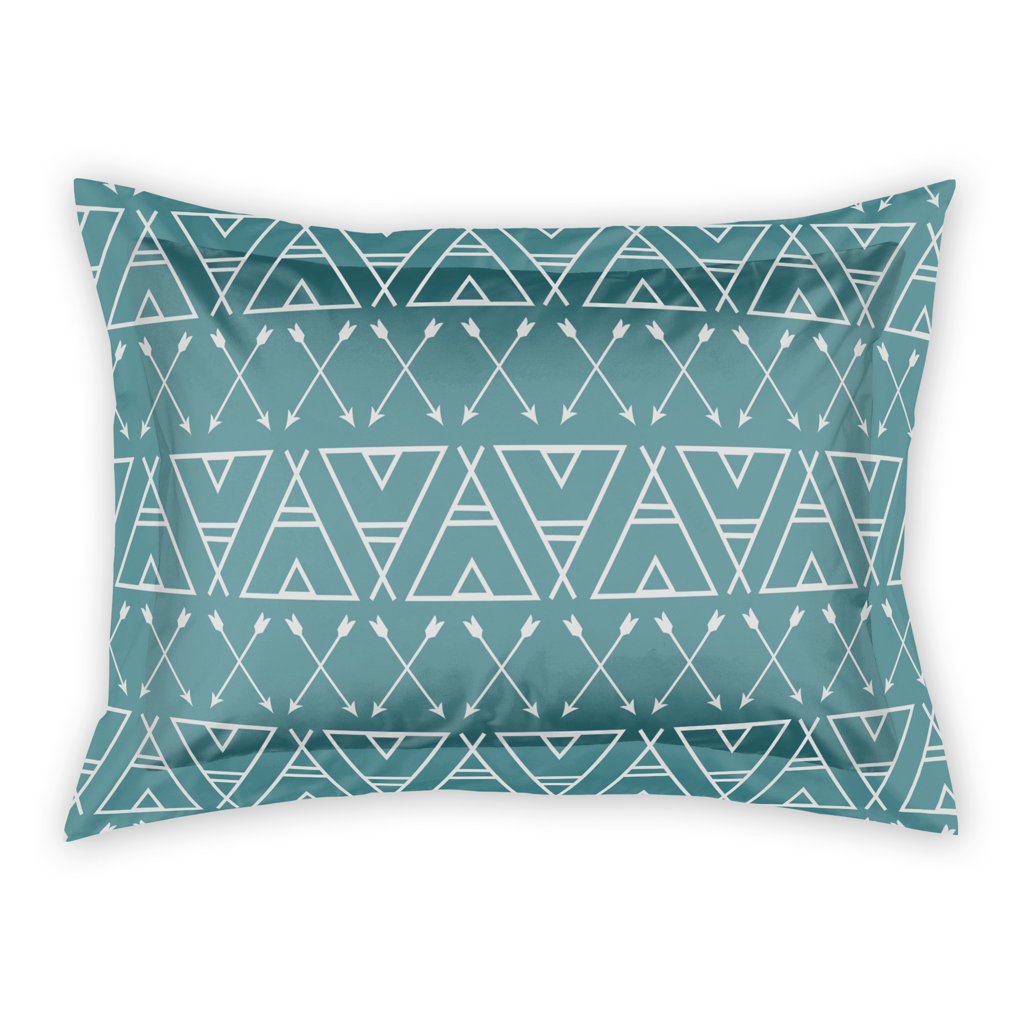 Arrows and Teepees Pattern Standard Brushed Poly Sham