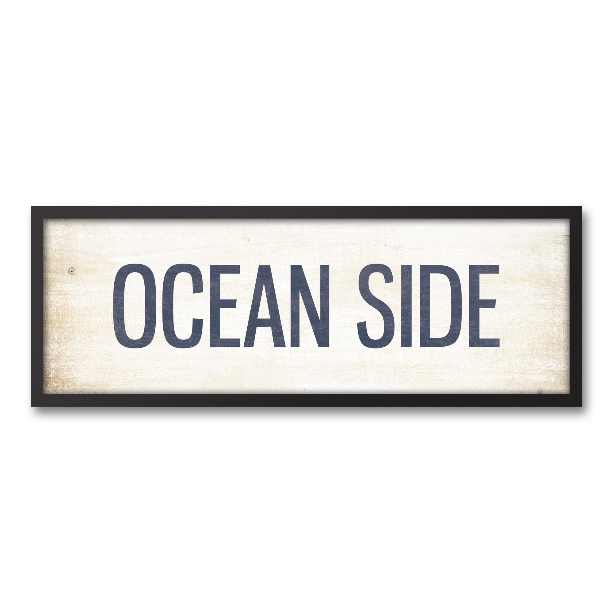 Ocean Side 12x36 Black Framed Canvas