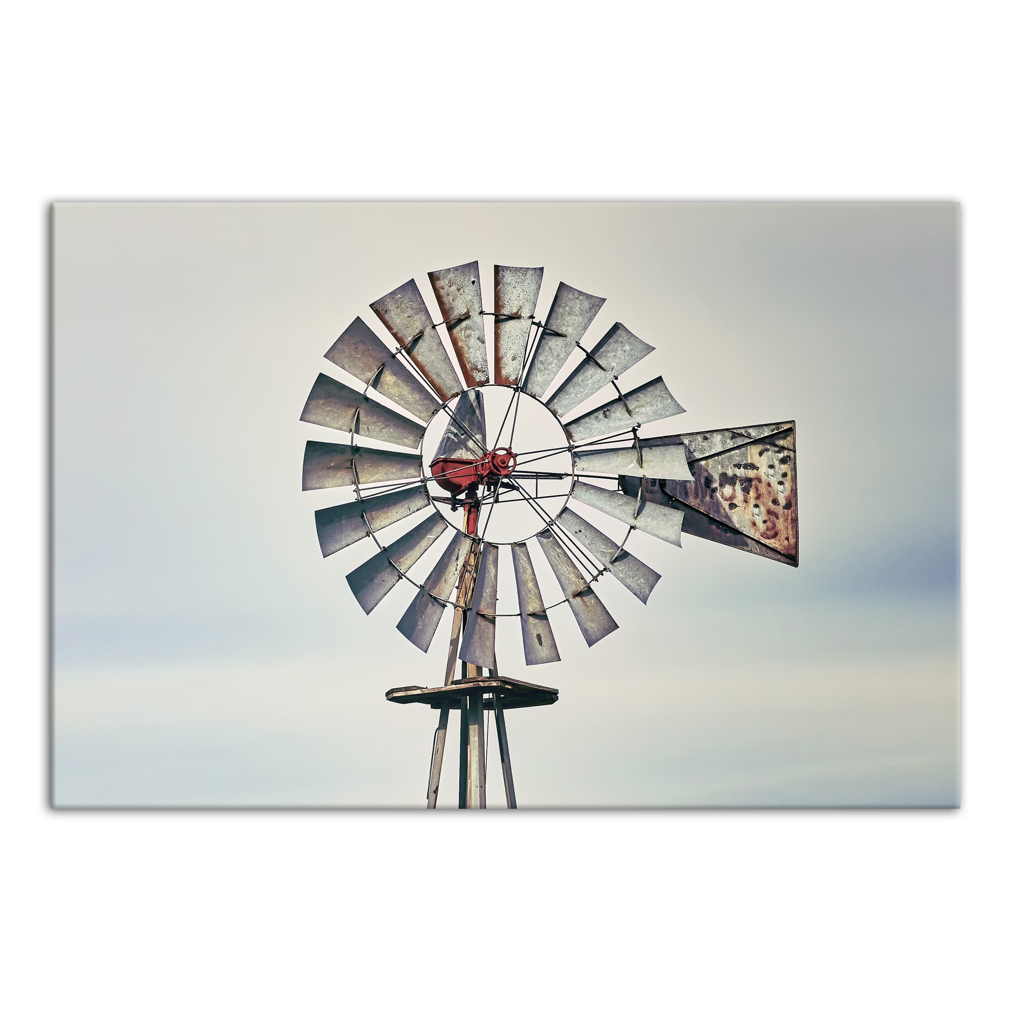 Rustic Farmhouse Windmill Photography 24x36 Canvas Wall Art