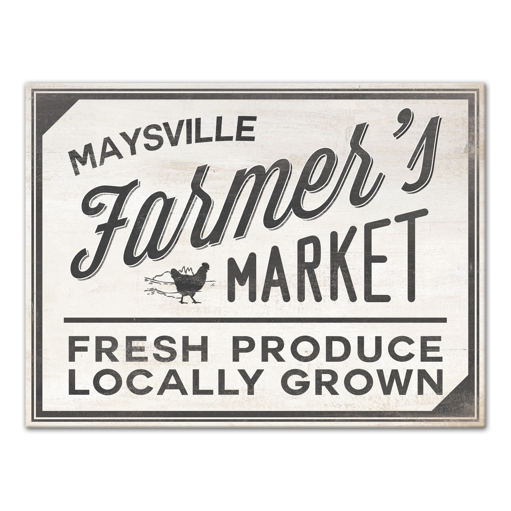 Farmer's Market Sign 30x40 Canvas Wall Art