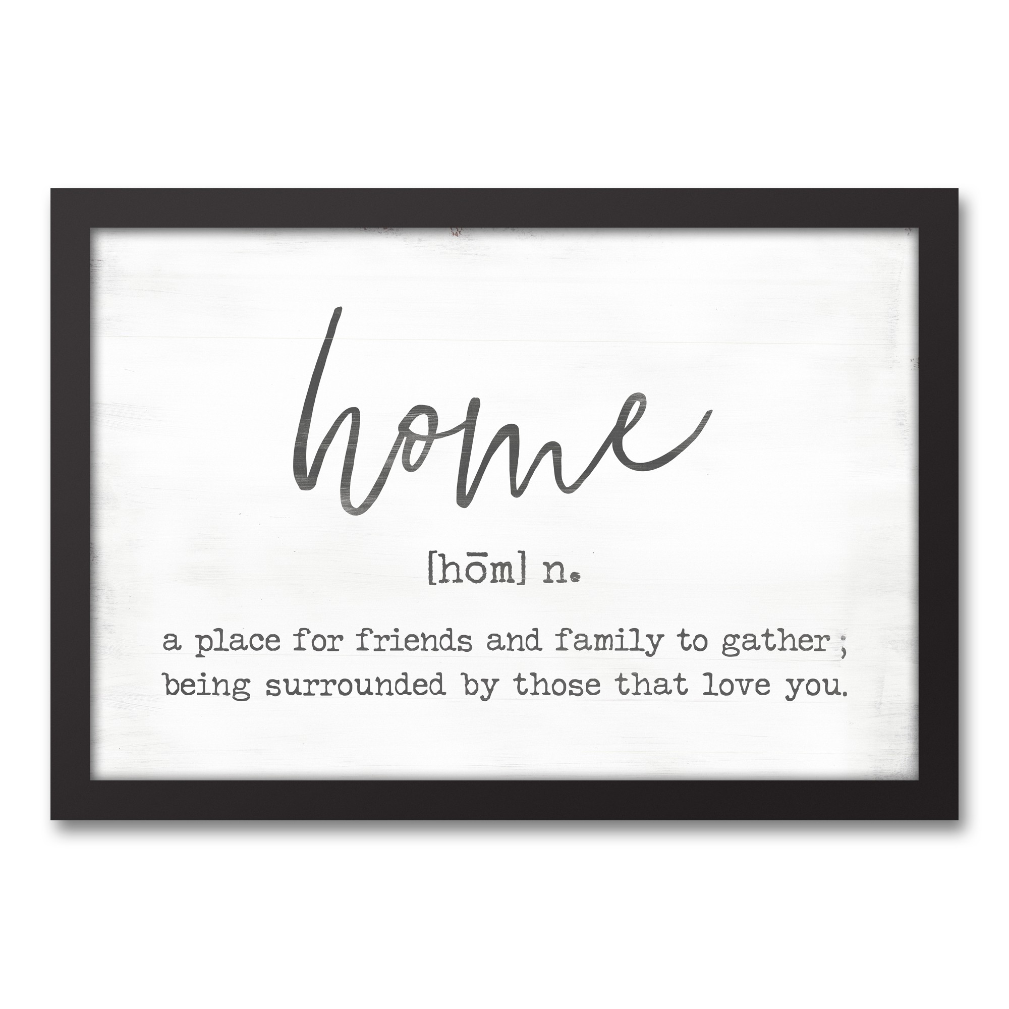 Home Definition 12x18 Black Framed Canvas