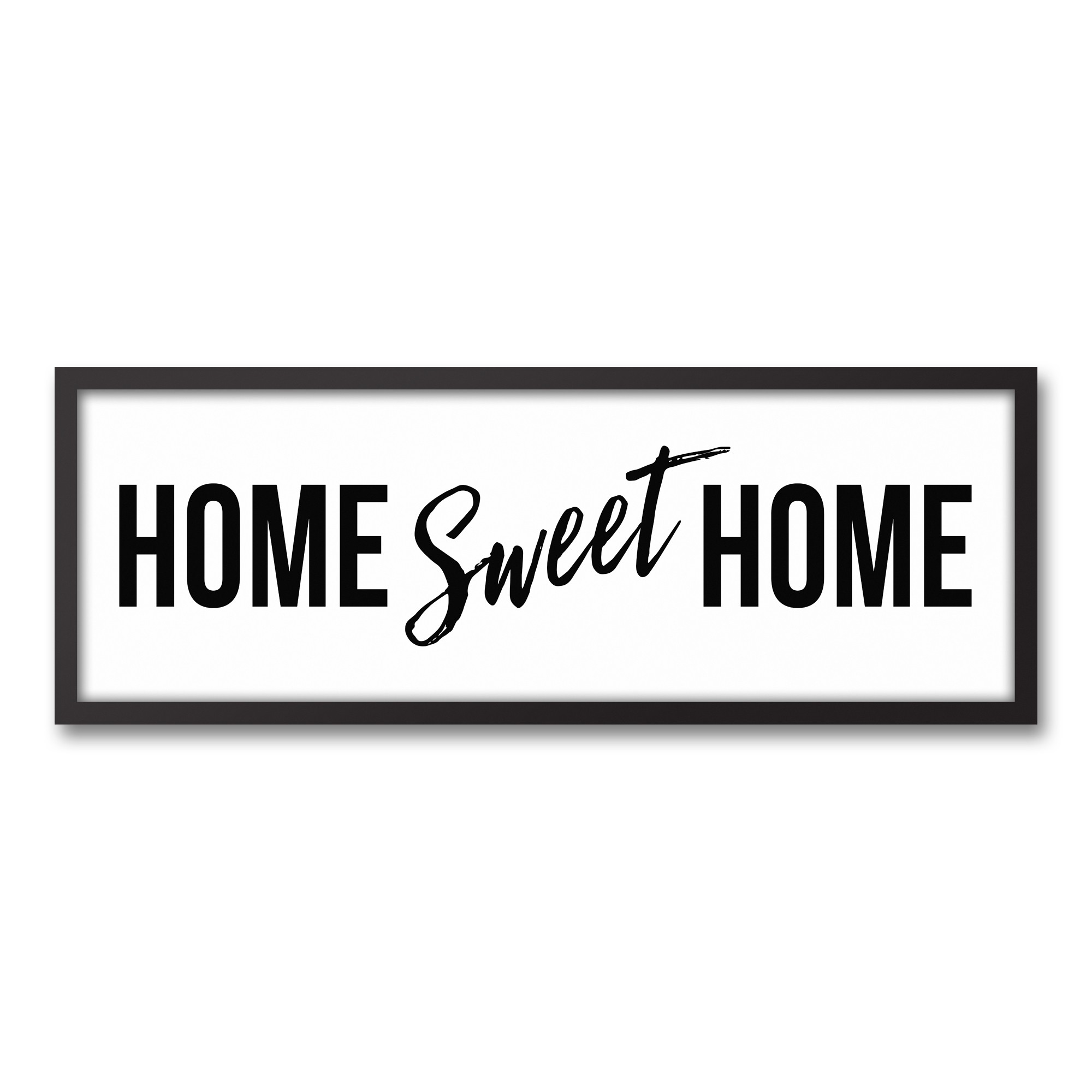 Home Sweet Home 12x36 Black Framed Canvas