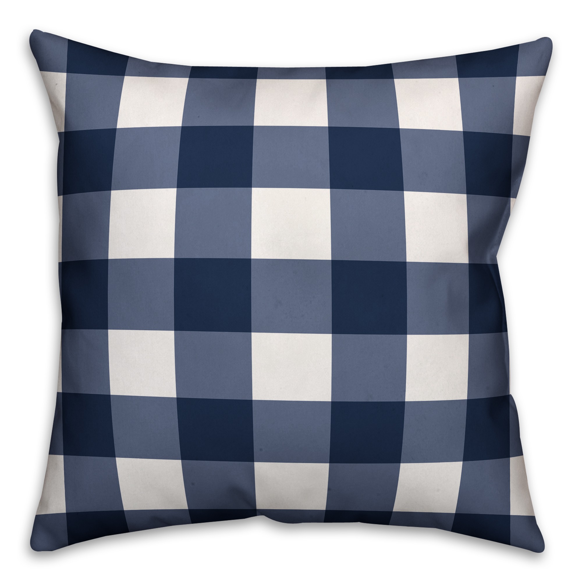 Blue Buffalo Check 18x18 Spun Poly Pillow