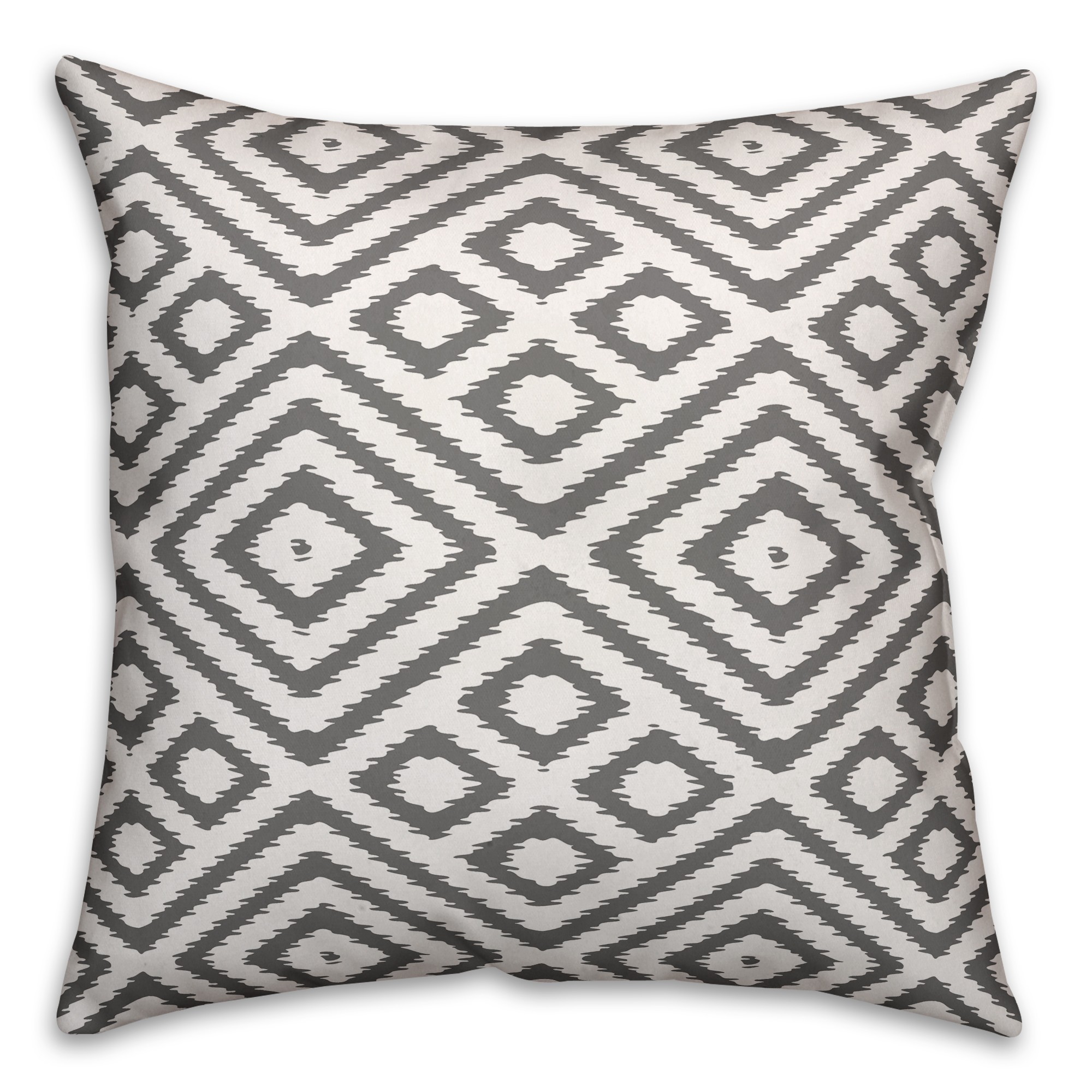 Gray Ikat 18x18 Spun Poly Pillow