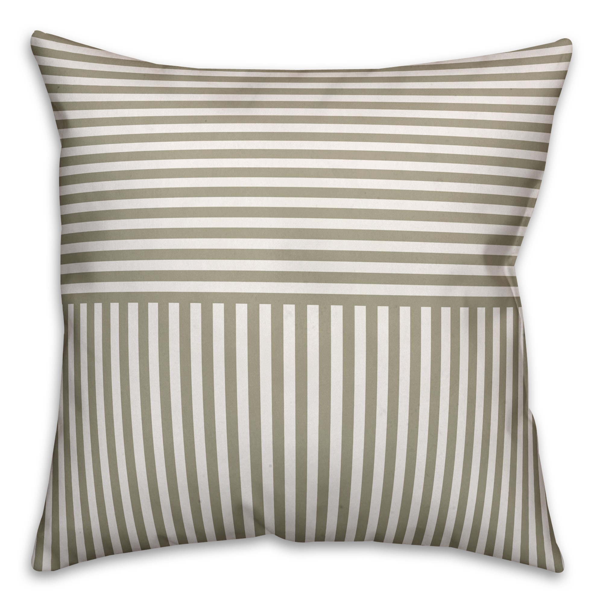 Tan Stripes 18x18 Spun Poly Pillow