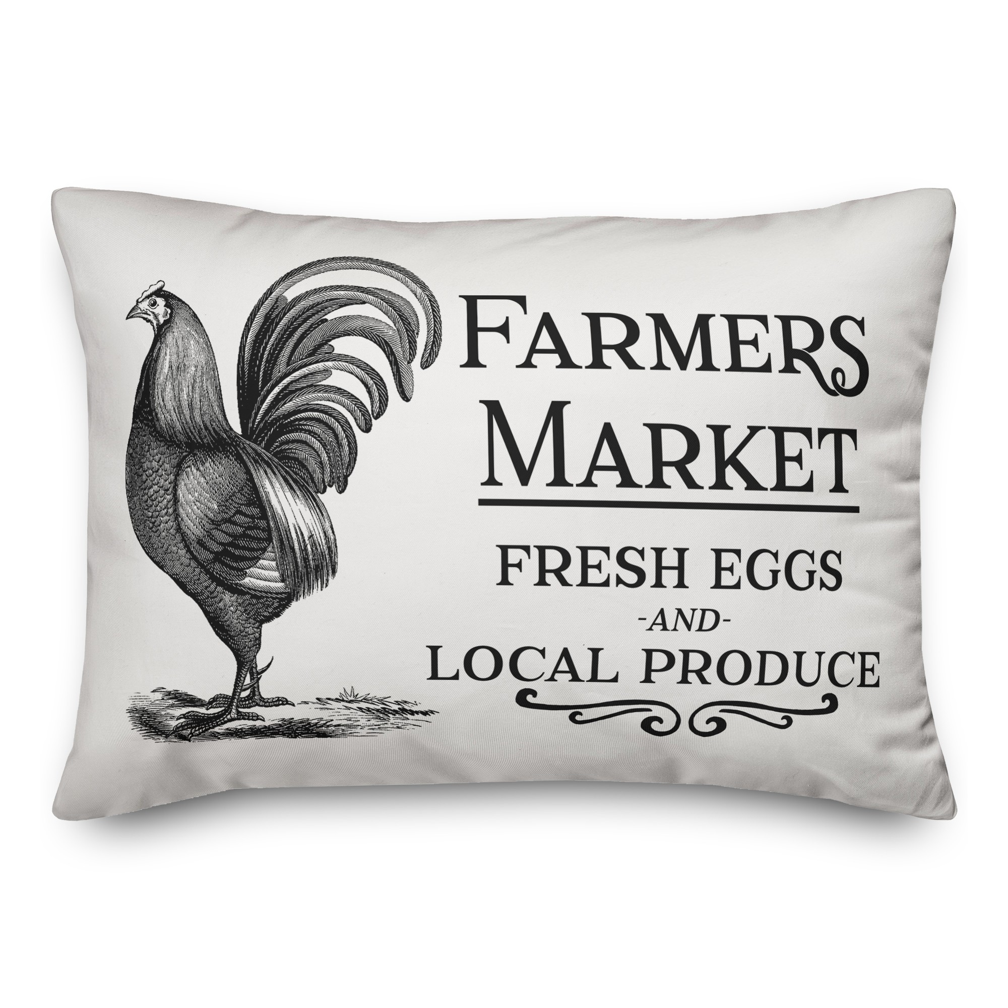Farmer's Market Rooster 14x20 Spun Poly Pillow
