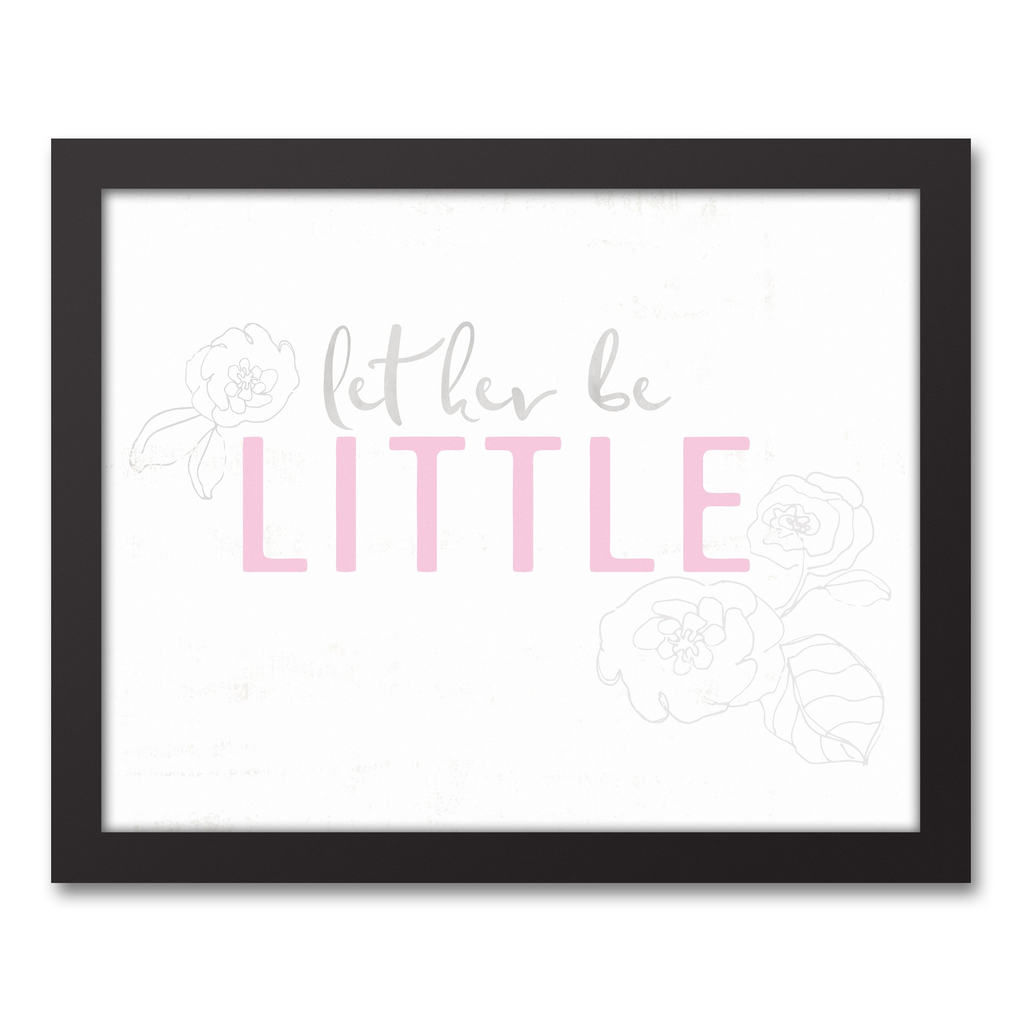 Let Her Be Little 11x14 Black Framed Canvas