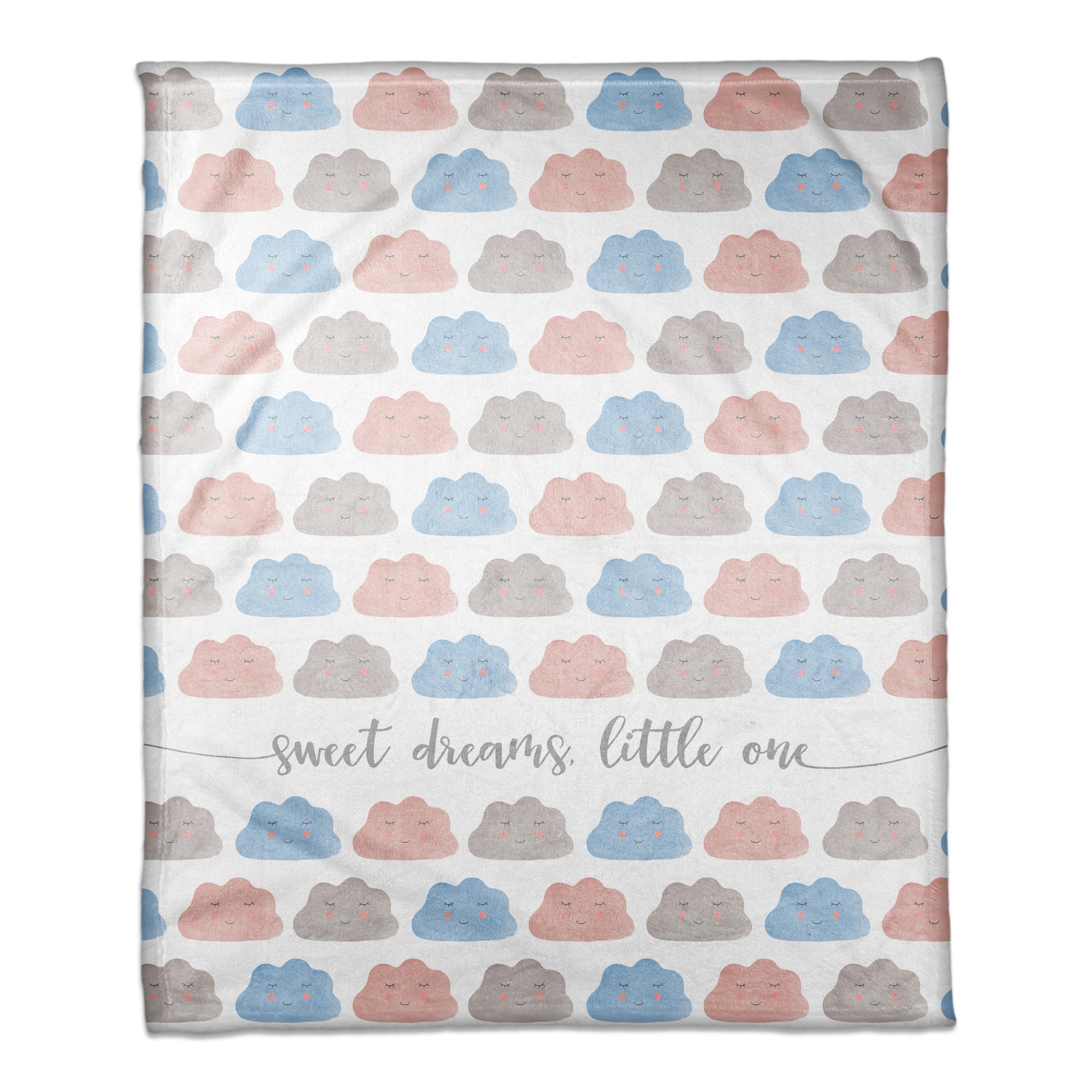 Sweet Dreams Clouds 50x60 Coral Fleece Blanket