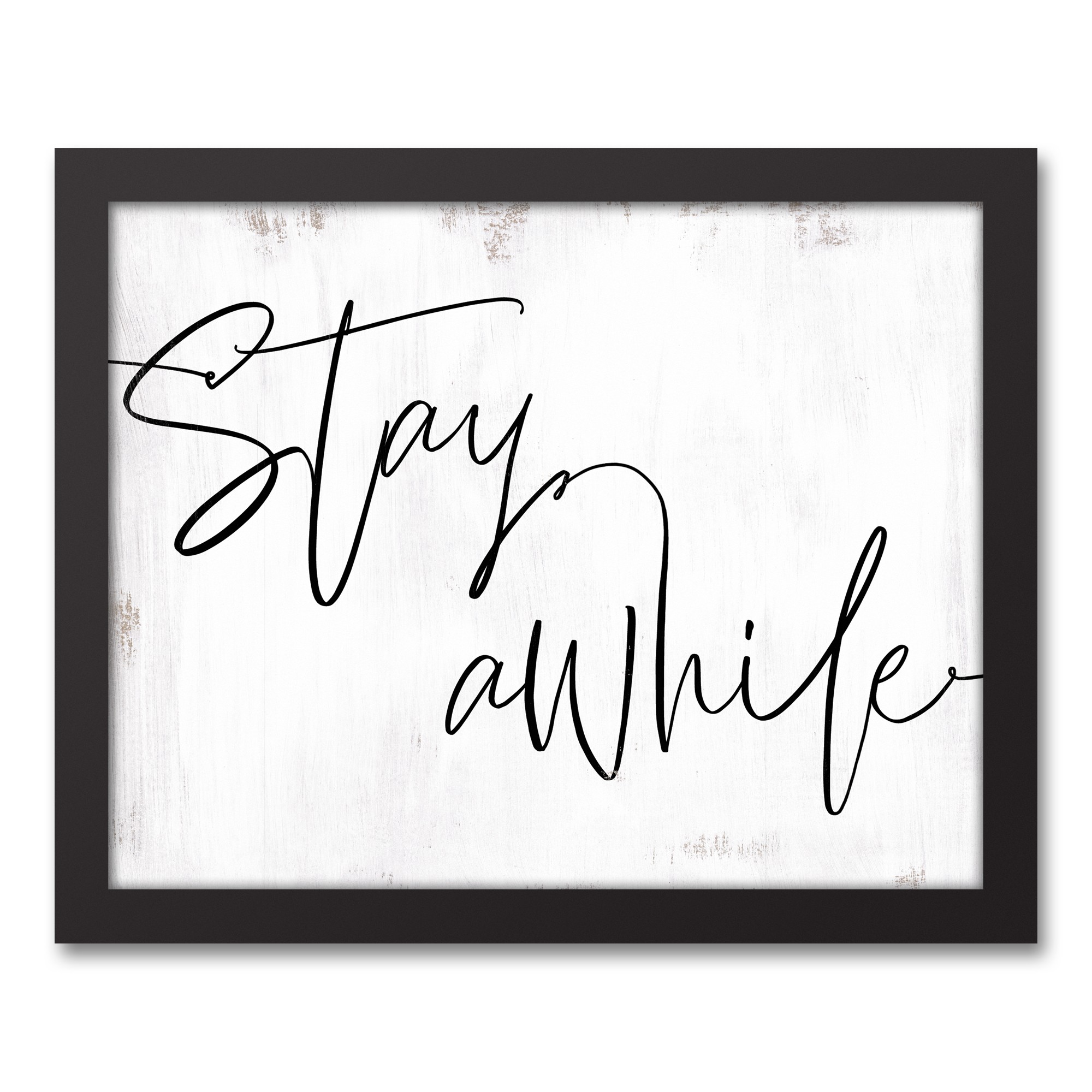Stay Awhile 11x14 Black Framed Canvas
