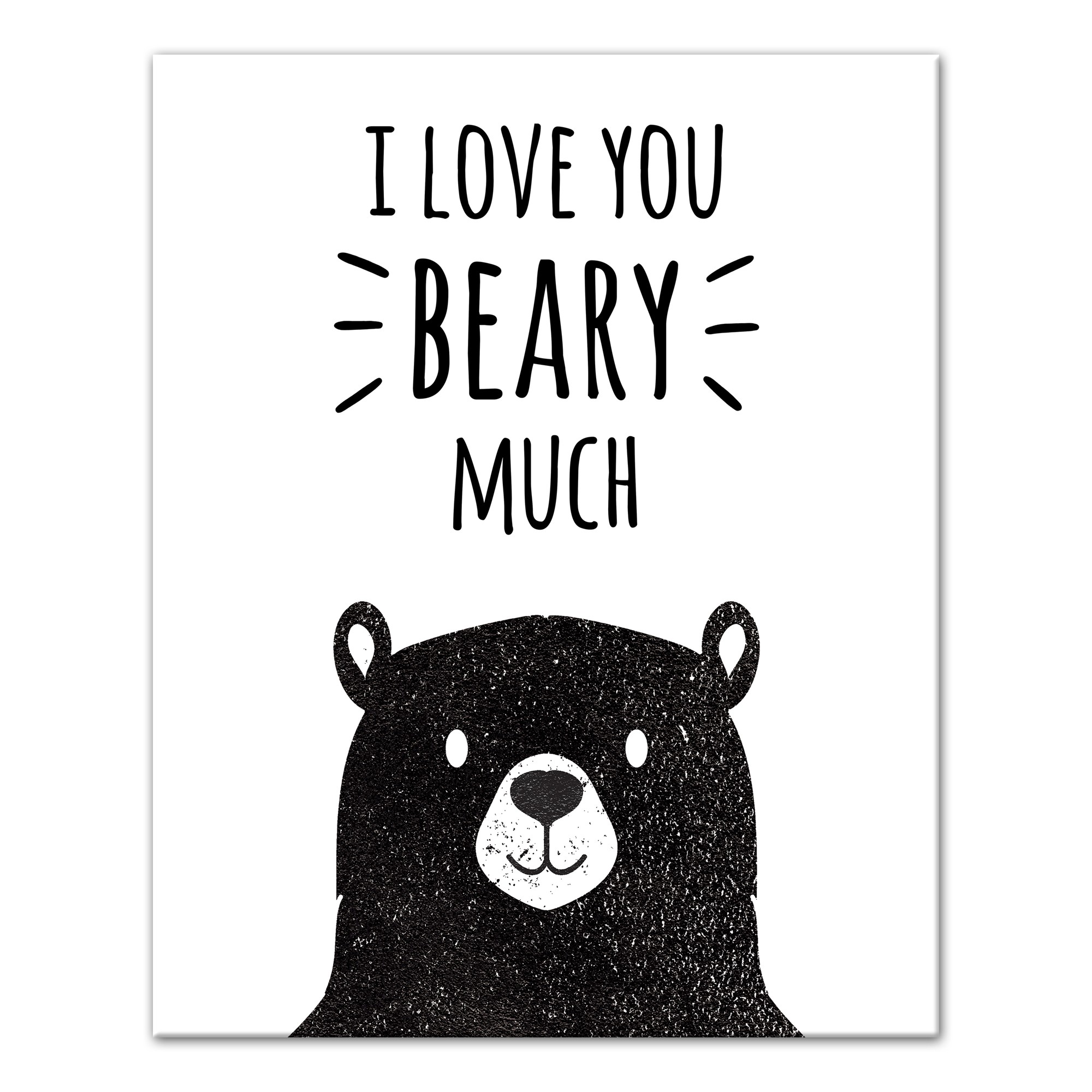 I Love You Beary Much 16x20 Canvas Wall Art