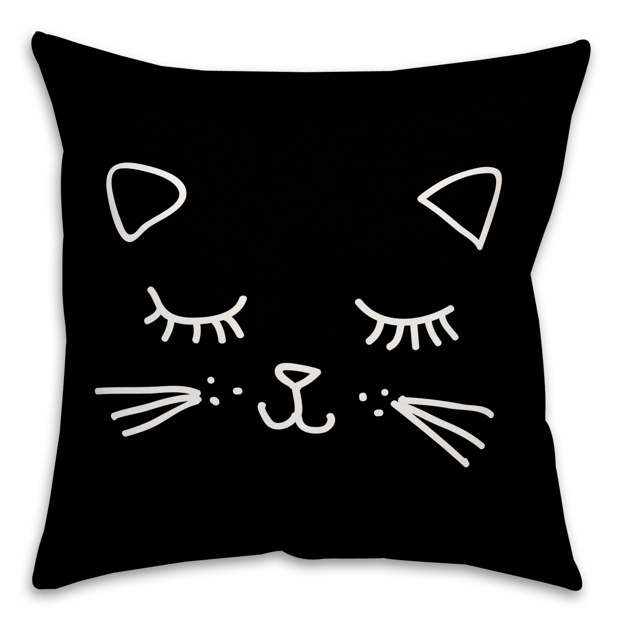 Kitten Sketch 16x16 Spun Poly Pillow