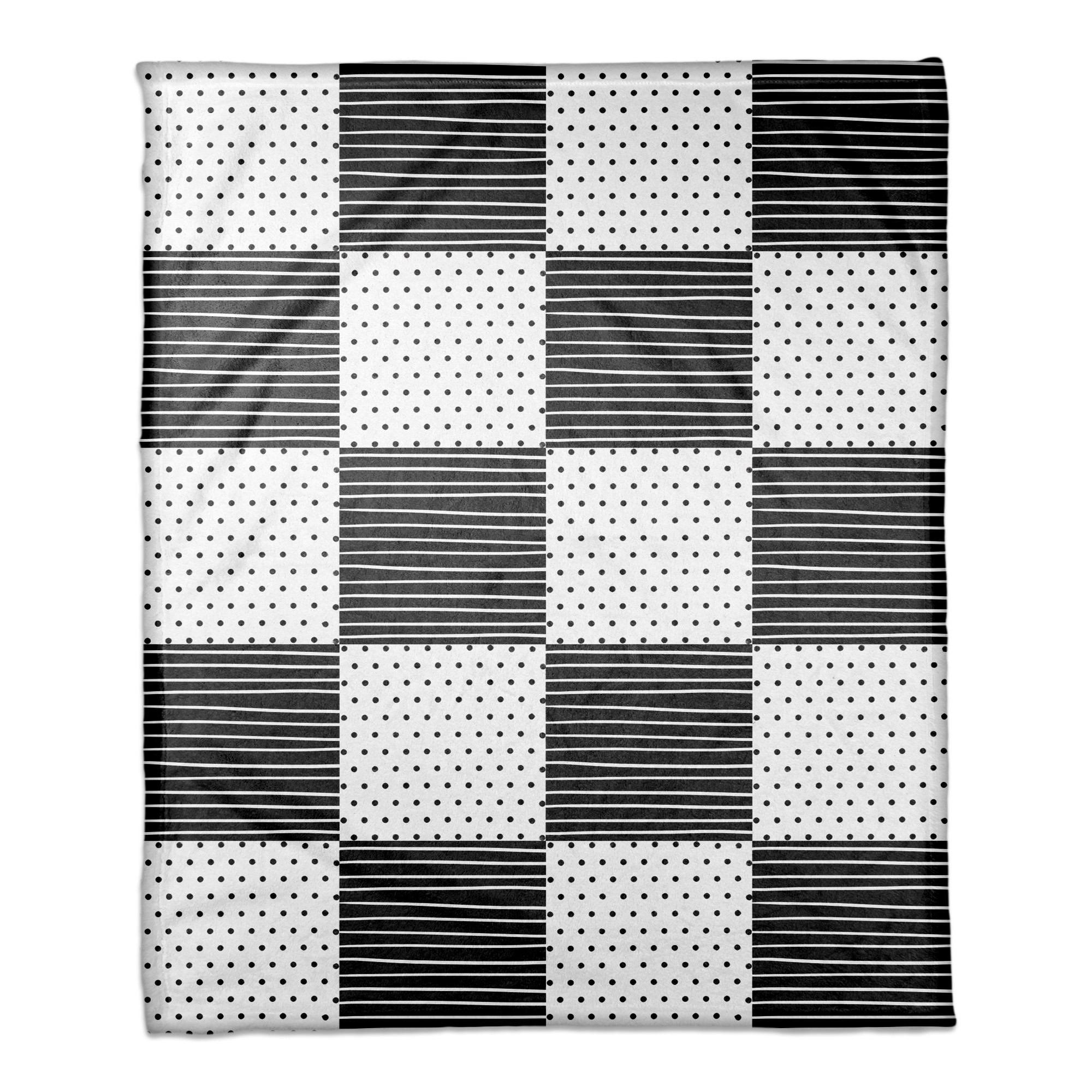Polka and Stripes 30x40 Coral Fleece Blanket