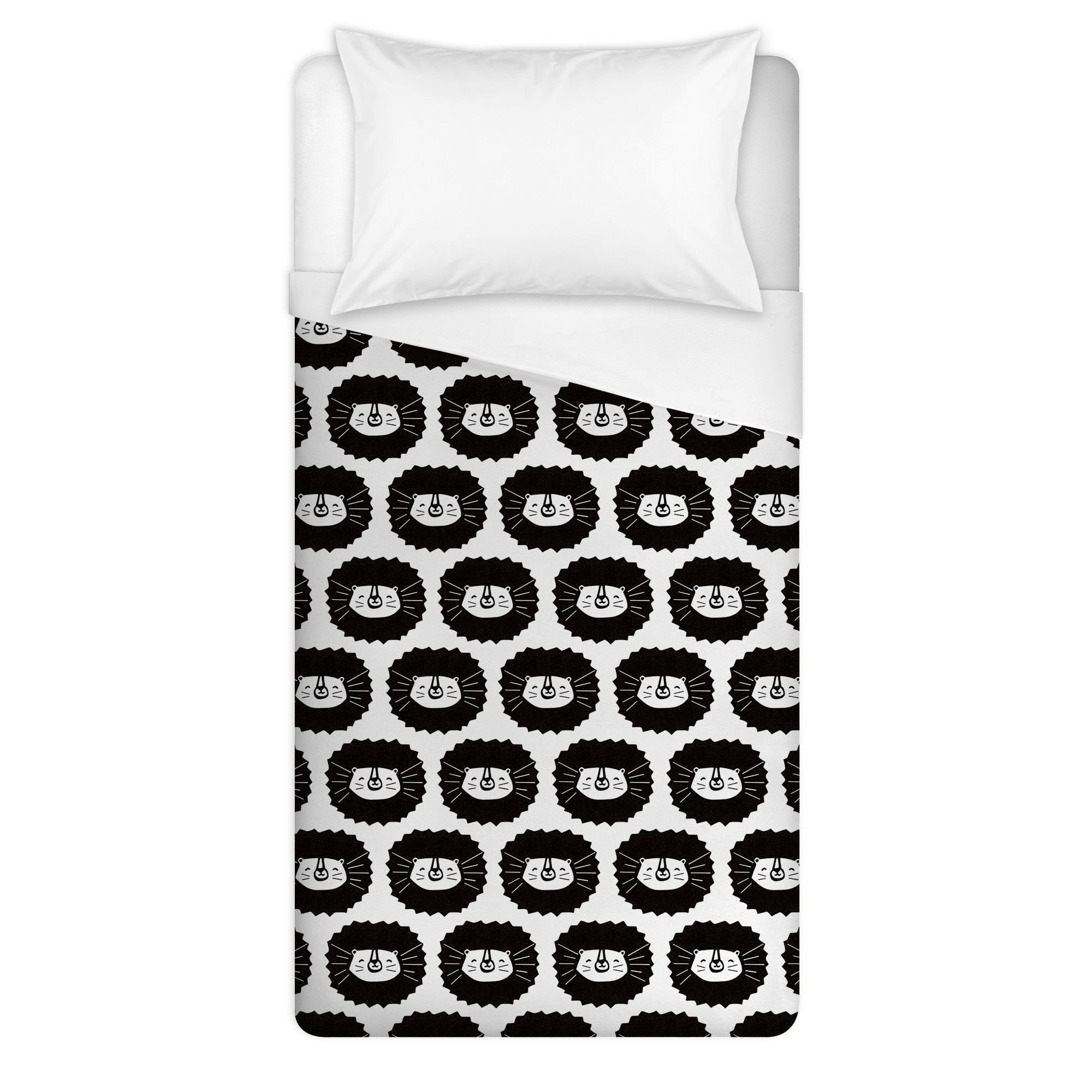 Lion Cub Pattern Twin Brushed Poly Duvet