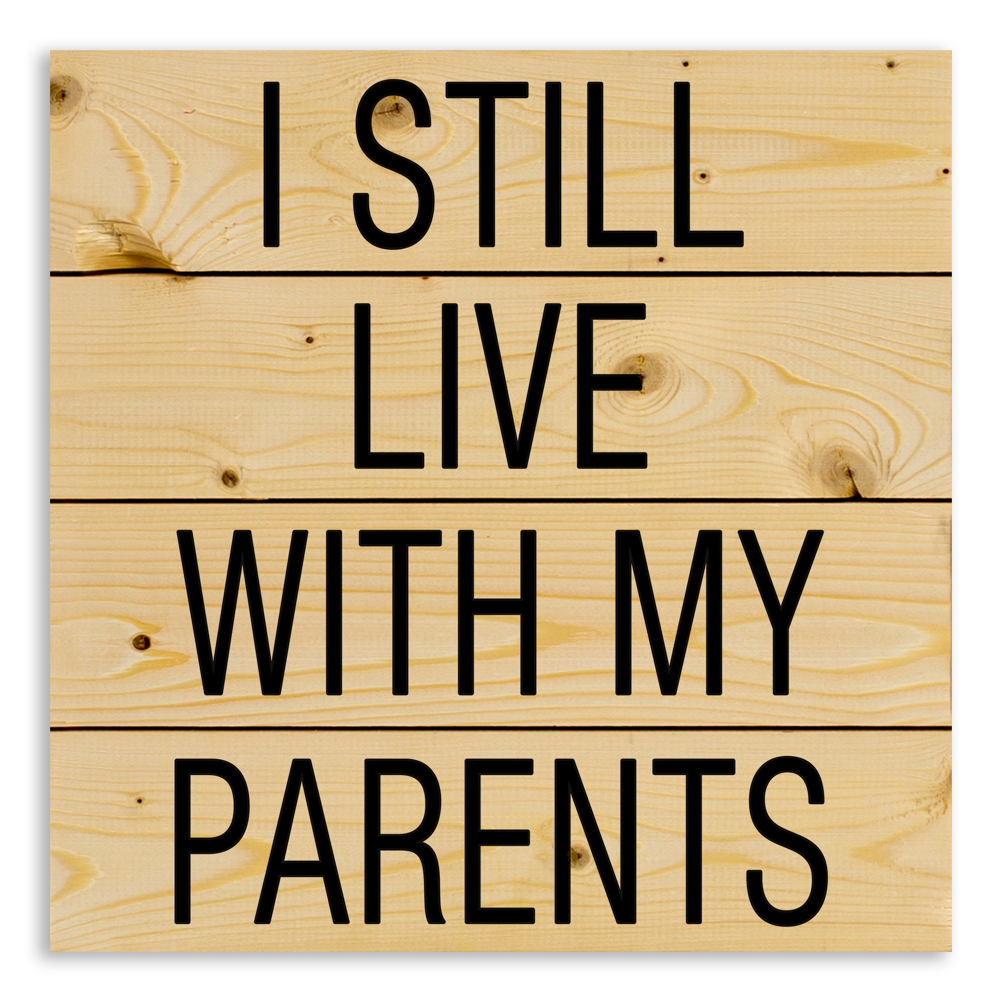I Still Live with my Parents 14x14 Pallet Wood Art