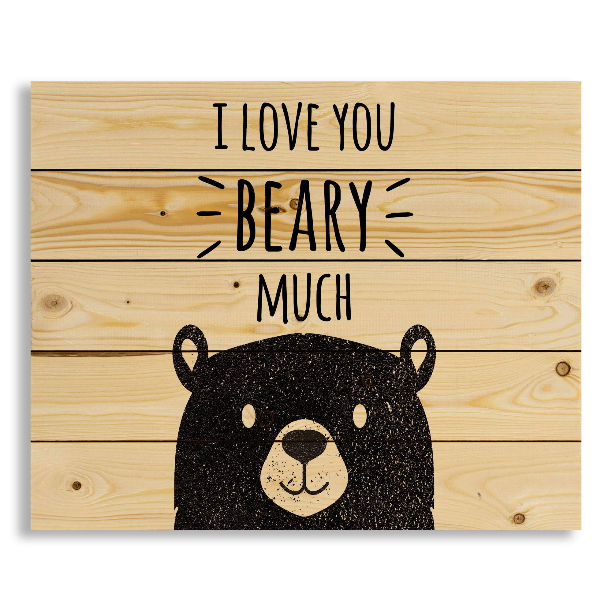 I Love You Beary Much 22x18 Pallet Wood Art