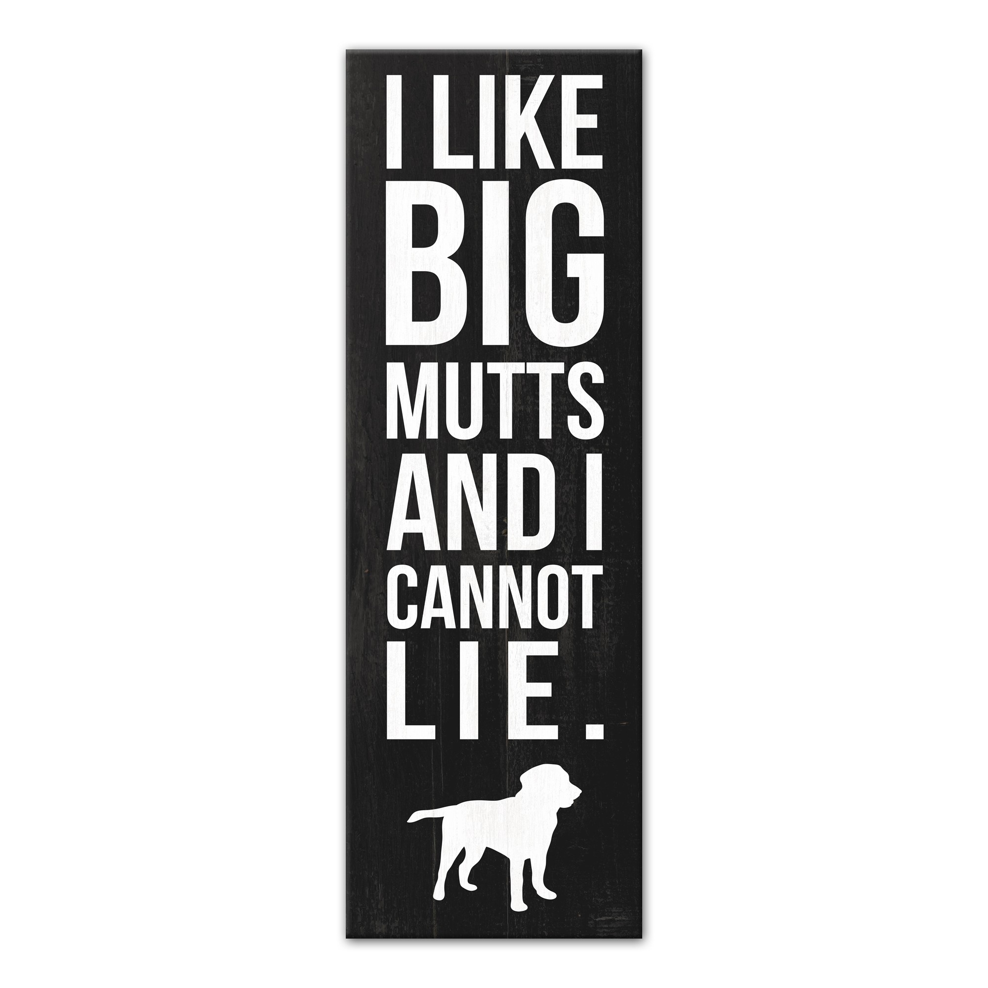 I Like Big Mutts And I Cannot Lie 12x36 Canvas Wall Art