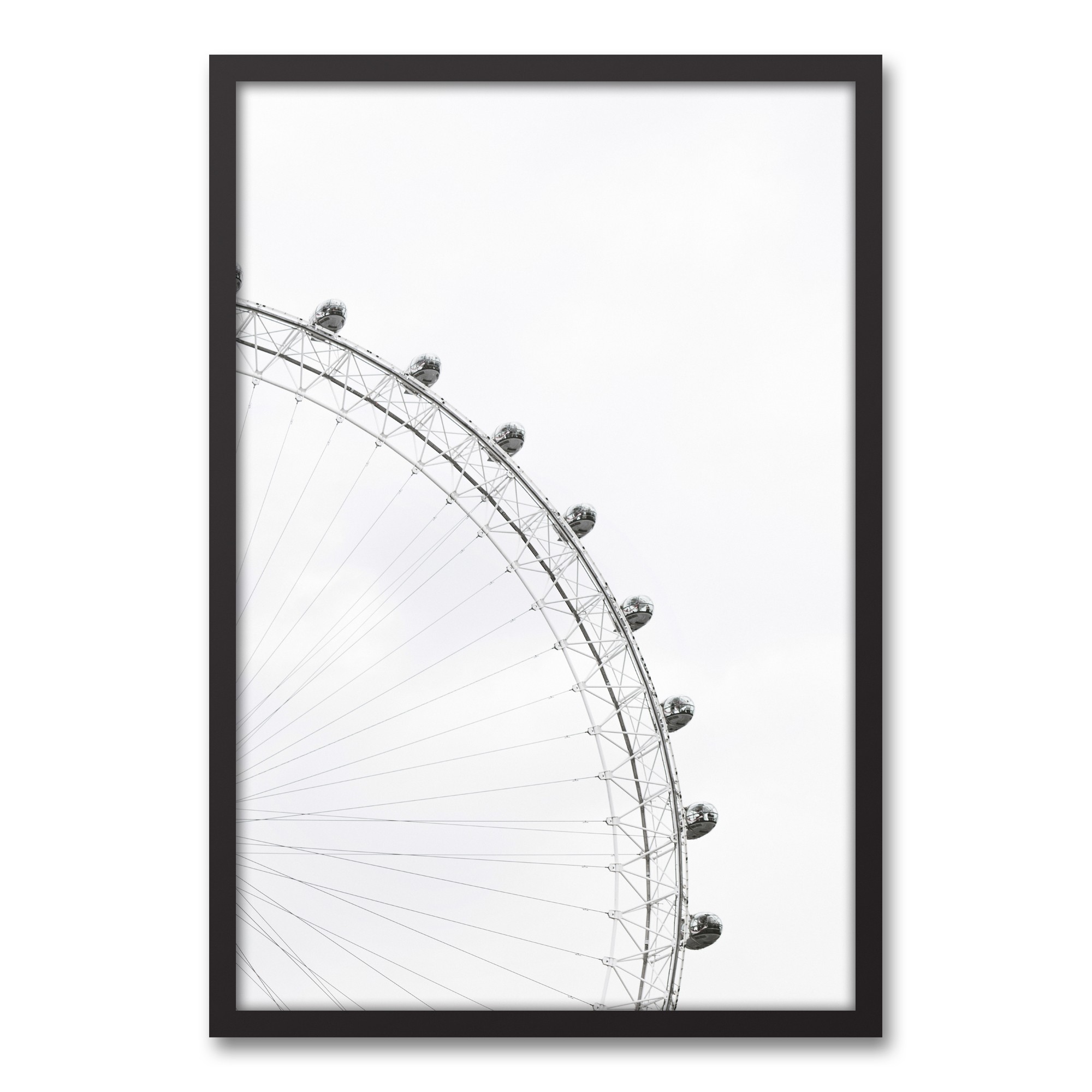 Ferris Wheel Amusement 20x30 Black Framed Canvas