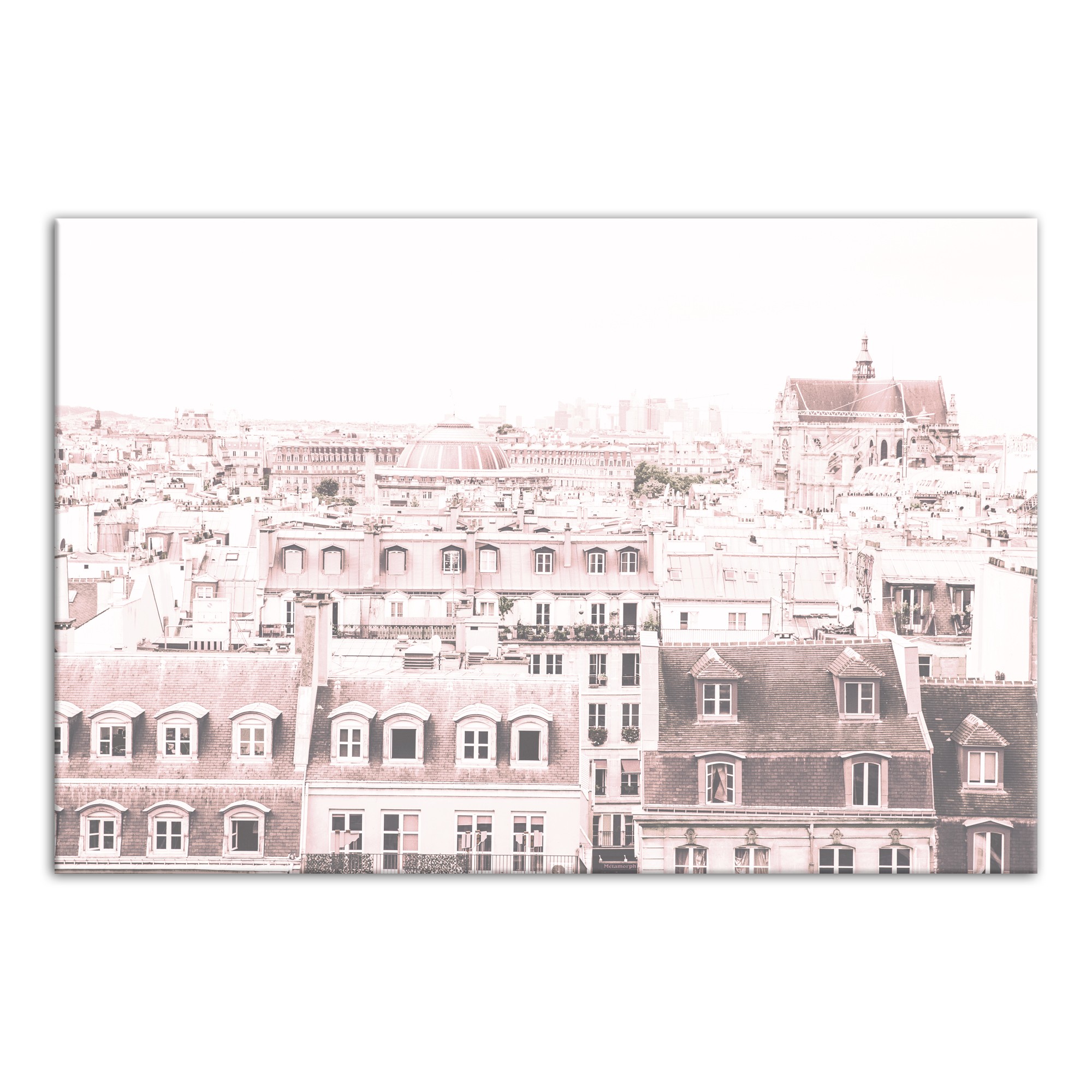Blush Paris Scene 24x36 Canvas Wall Art