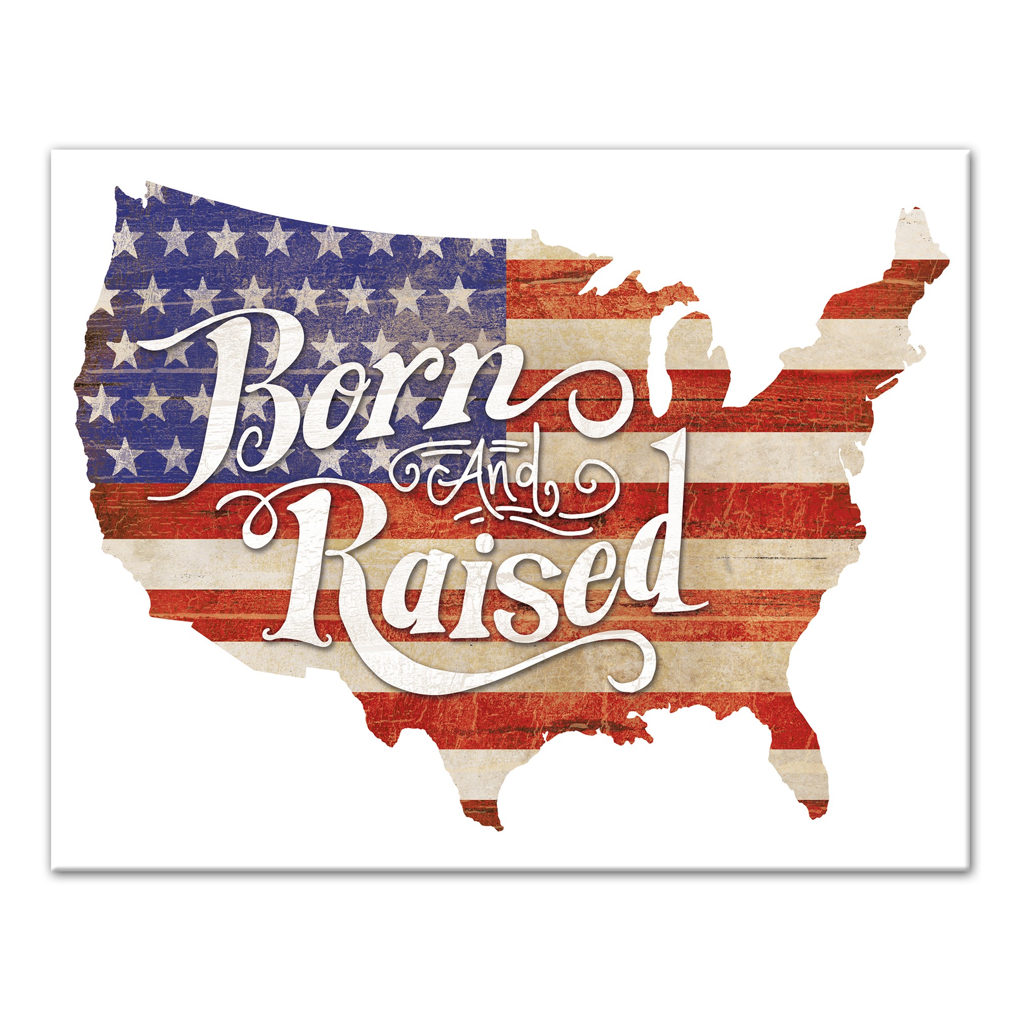 Born and Raised 11x14 Canvas Wall Art