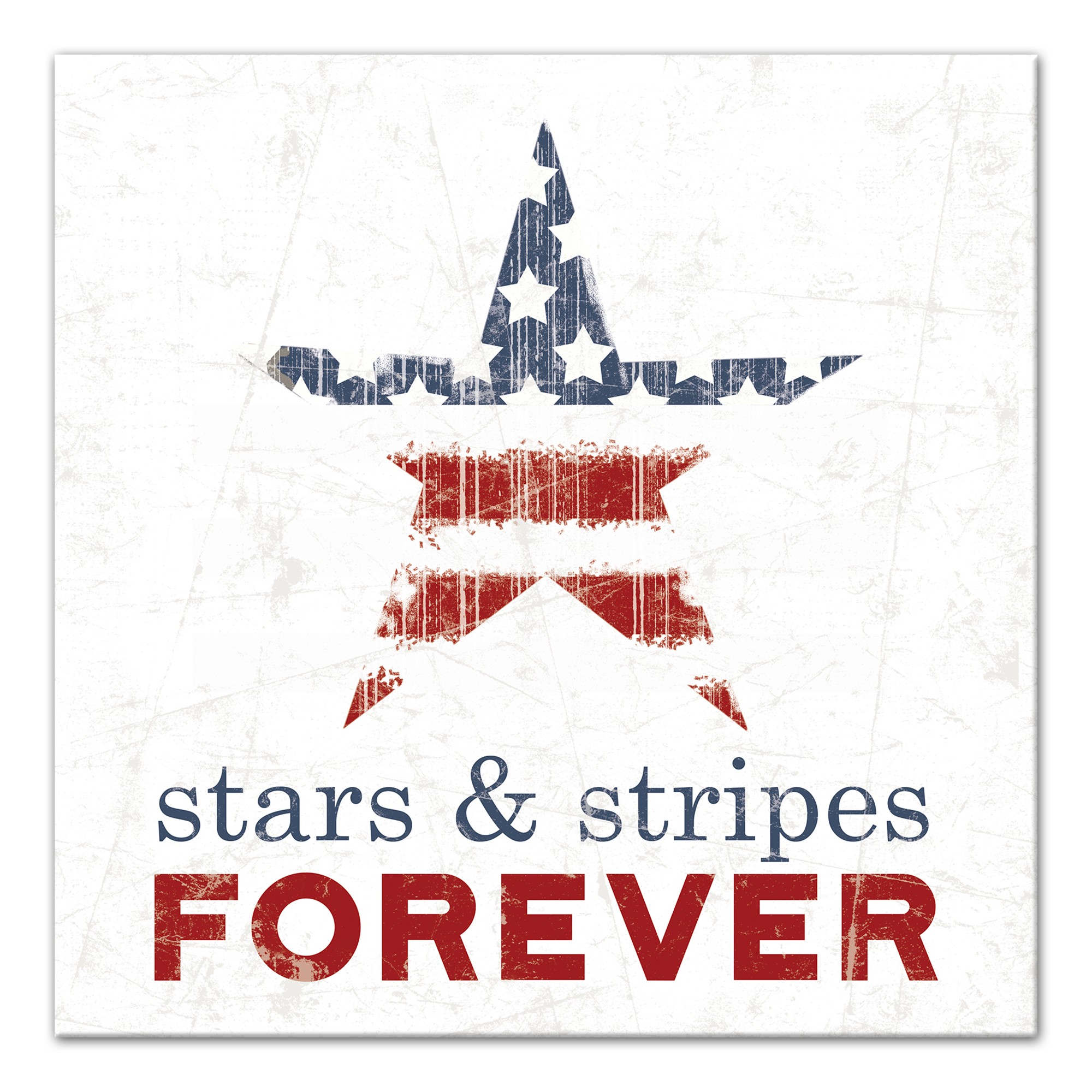 Stars and Stripes Forever 12x12 Canvas Wall Art