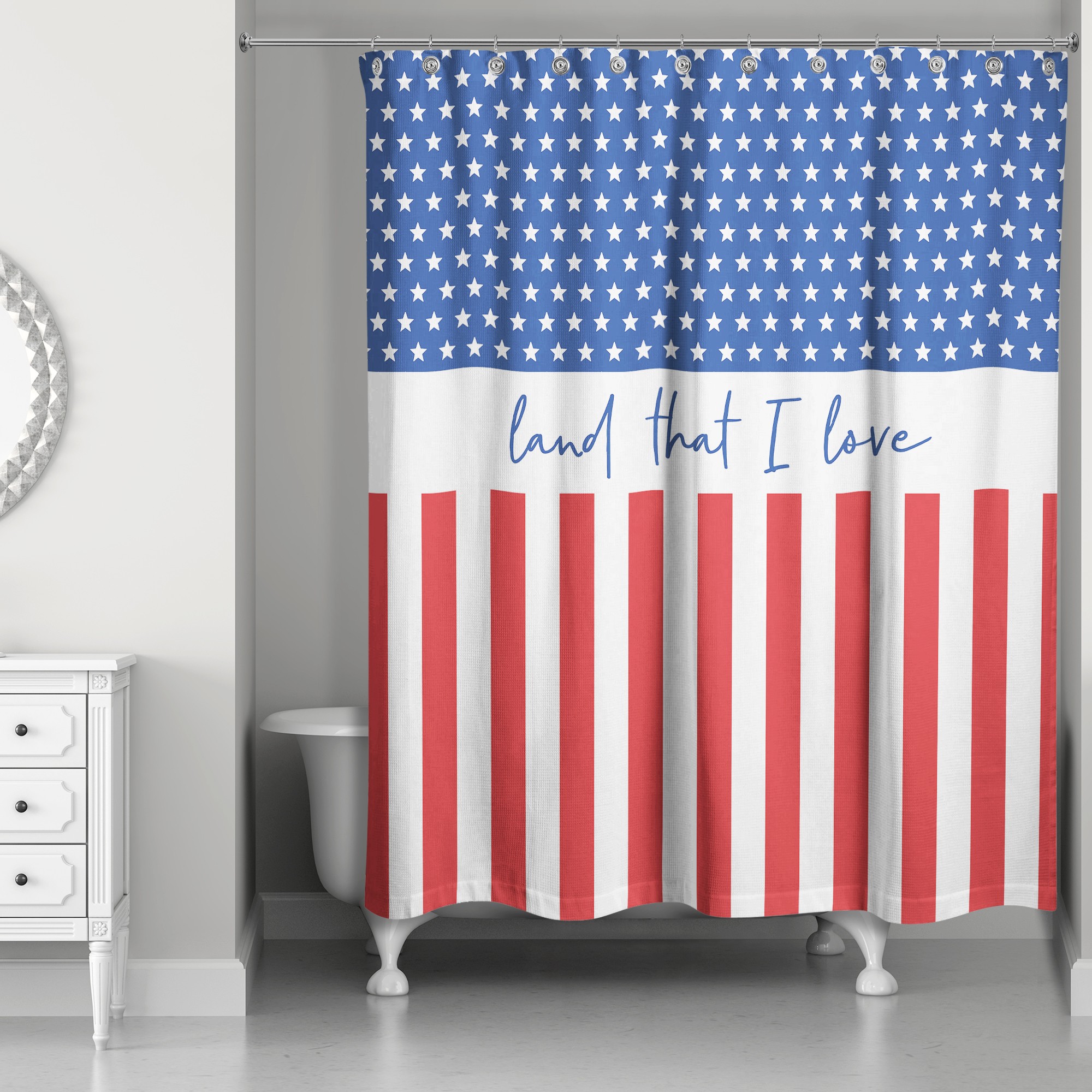 Land that I Love 71x74 Shower Curtain