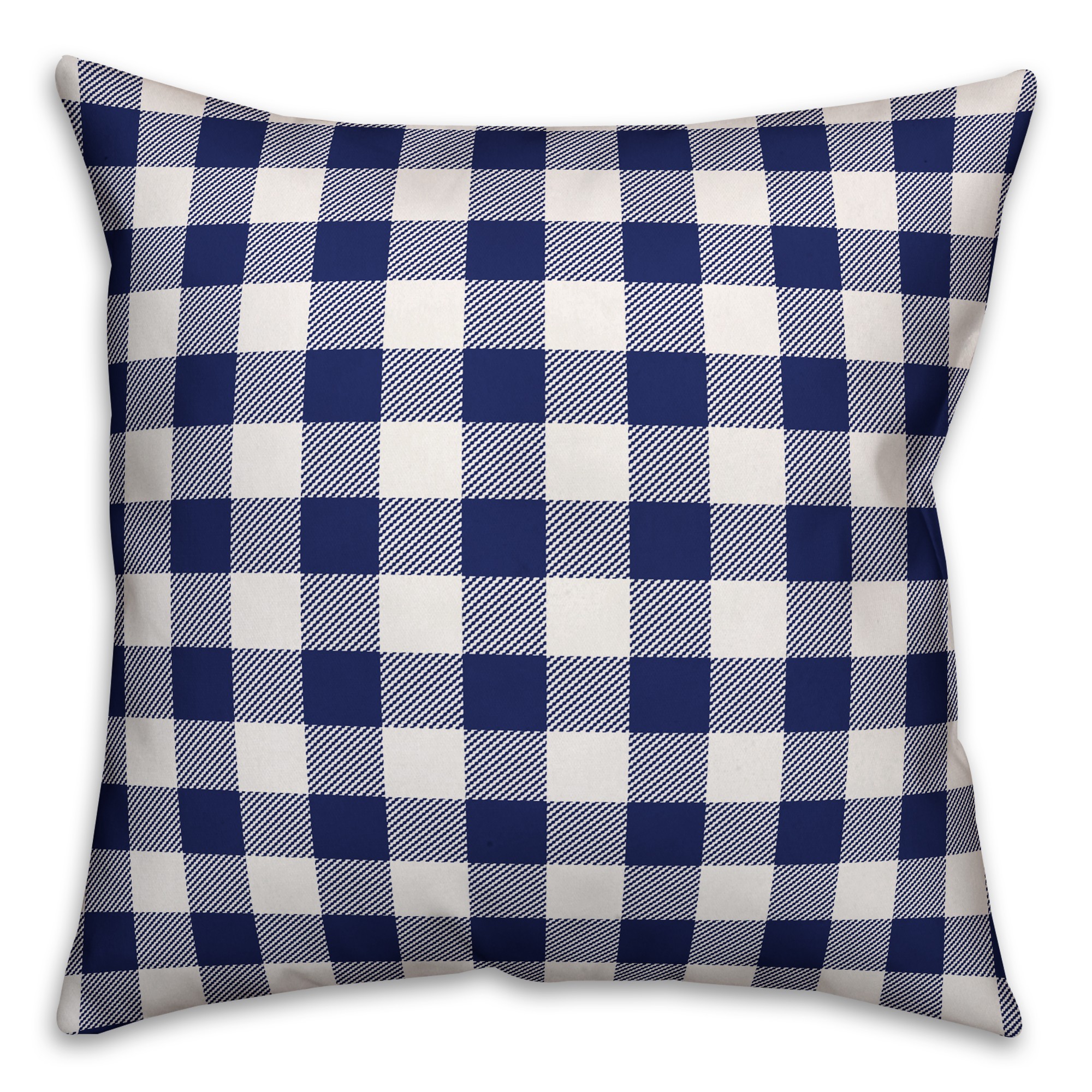 Red White and Blue Buffalo Check 18x18 Spun Poly Pillow