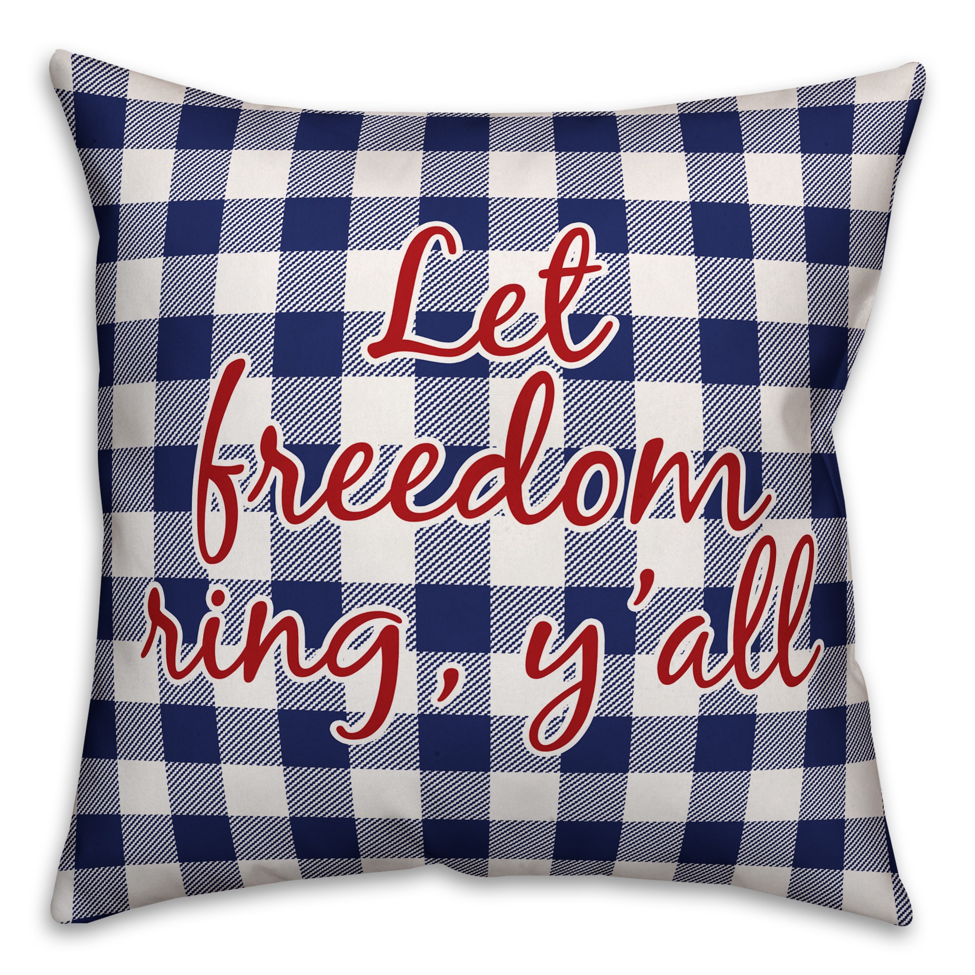 Let Freedom Ring Y'all 18x18 Spun Poly Pillow
