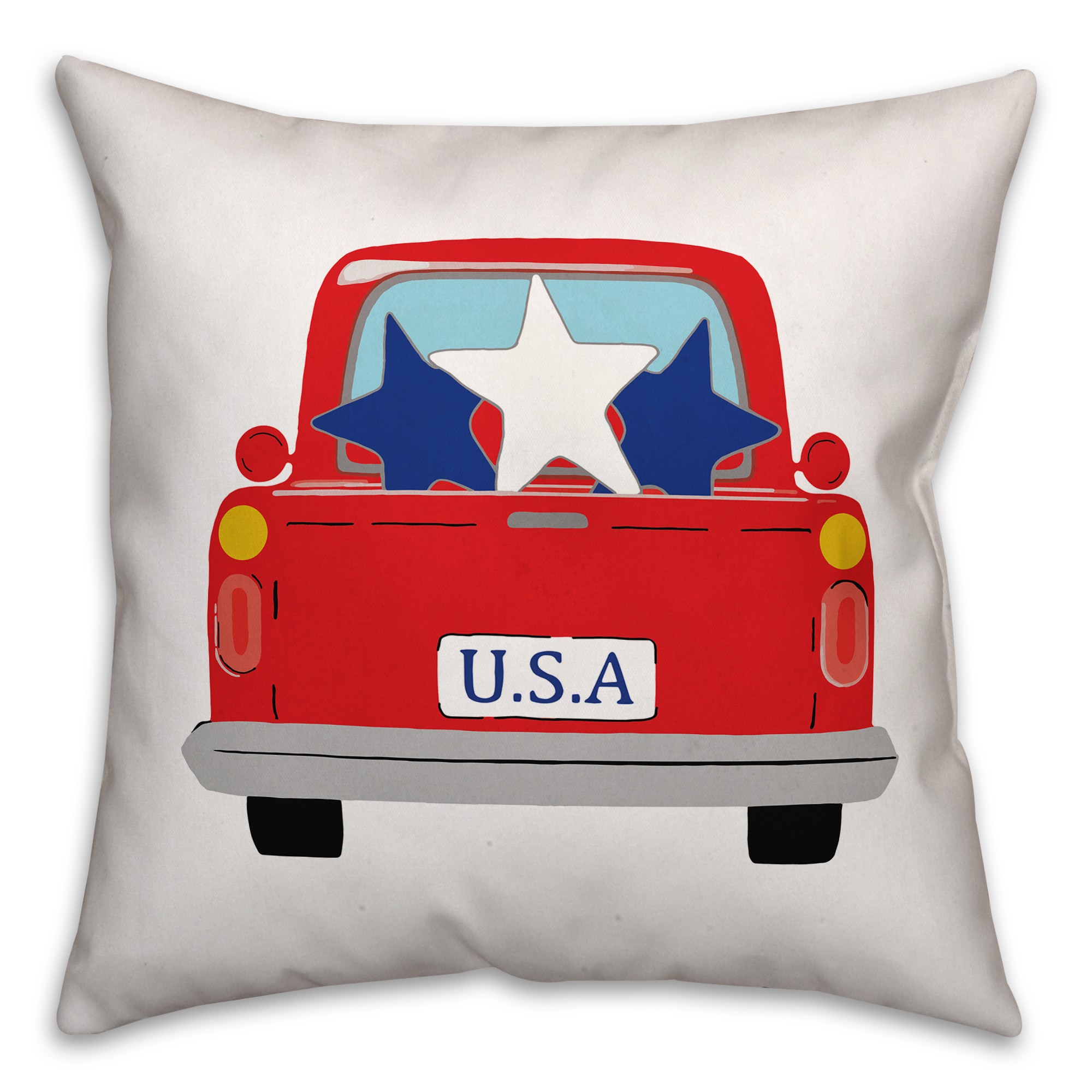 USA Vintage Truck 18x18 Spun Poly Pillow