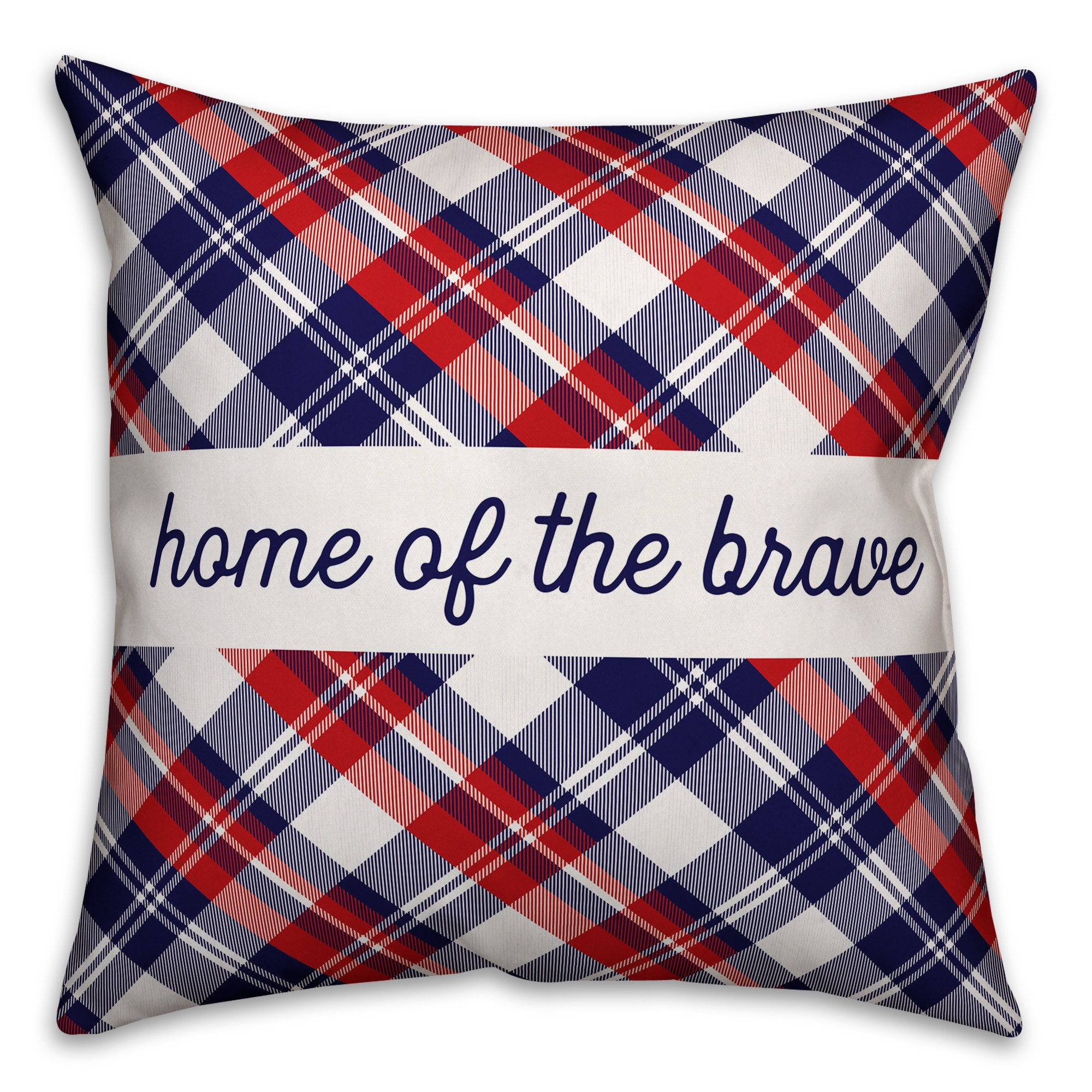 Home of the Brave Land of the Free 18x18 Spun Poly Pillow